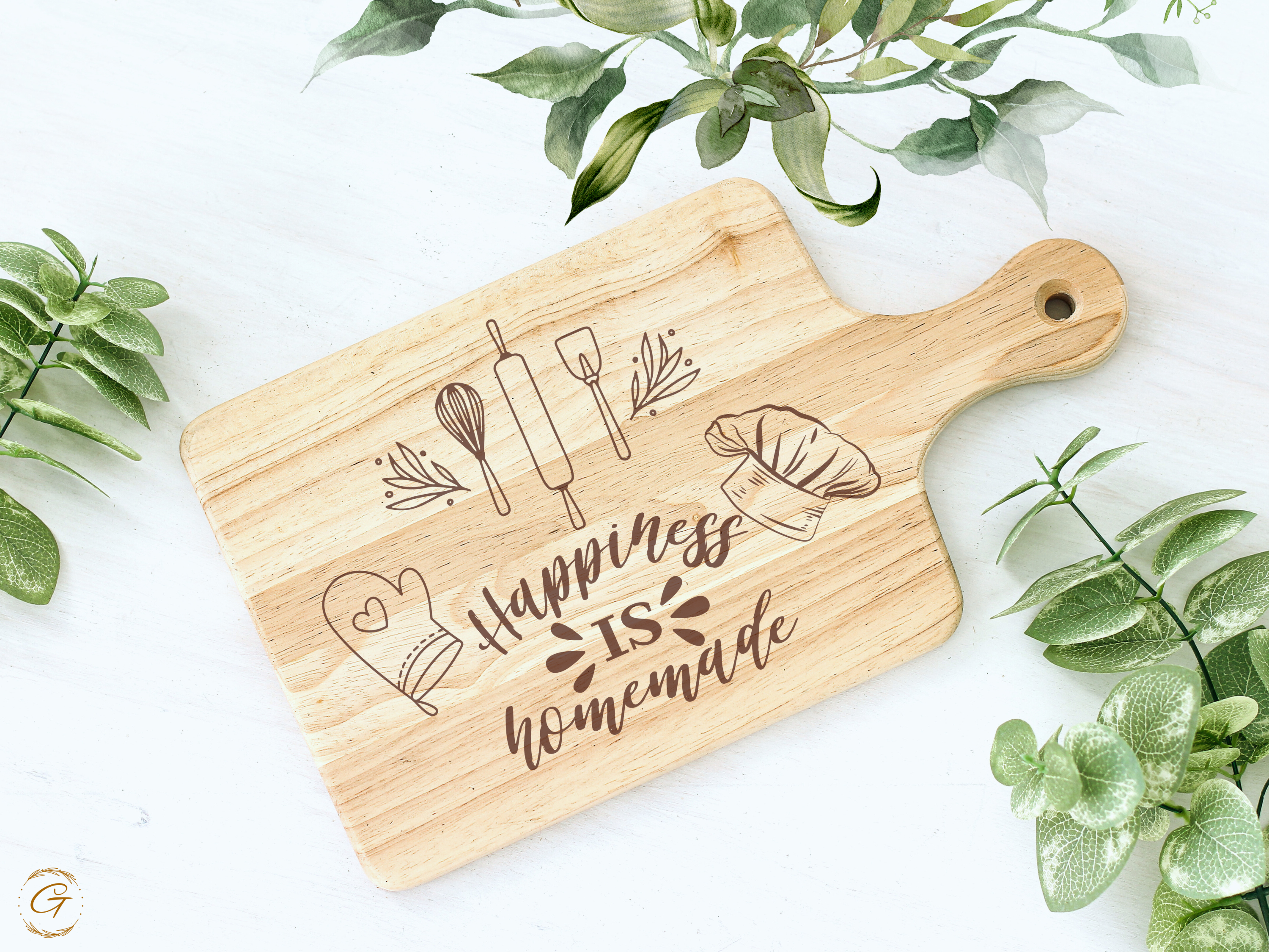 Happiness is Homemade Mama's Cutting Board