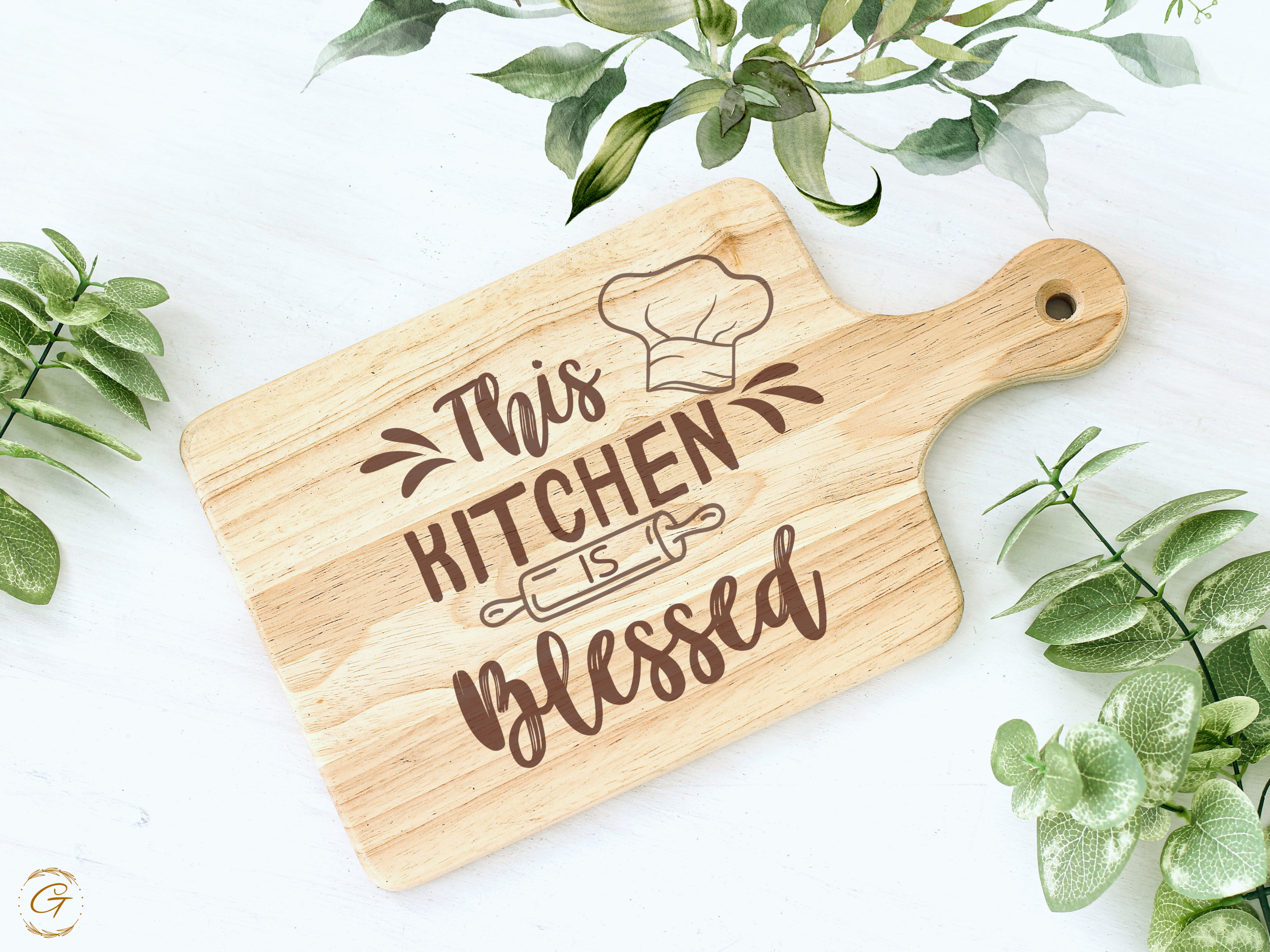 This Kitchen is Blessed Rustic Hardwood Cutting Board