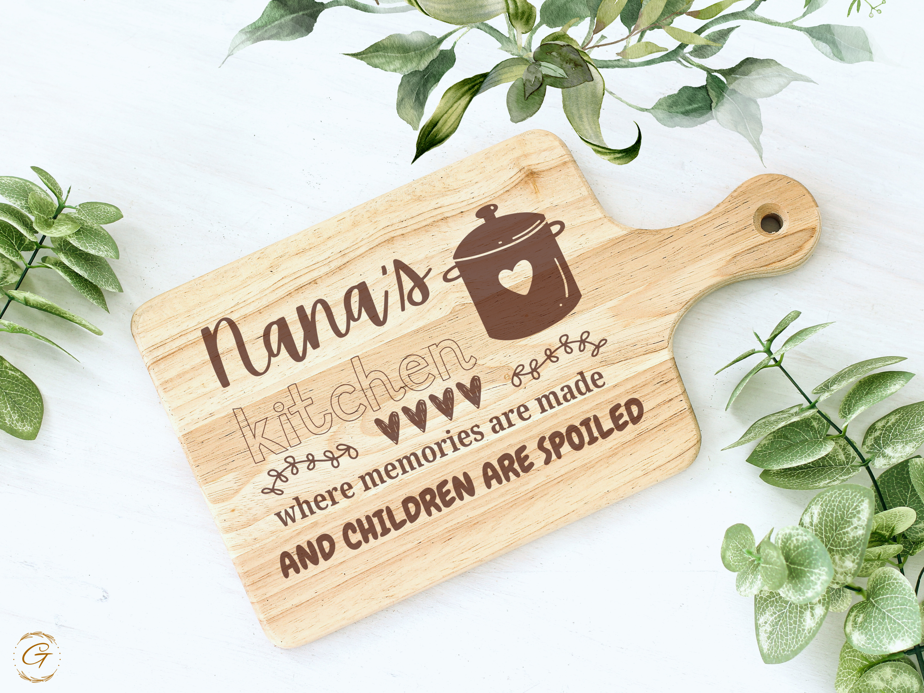 Nana's Kitchen Hardwood Cutting Board