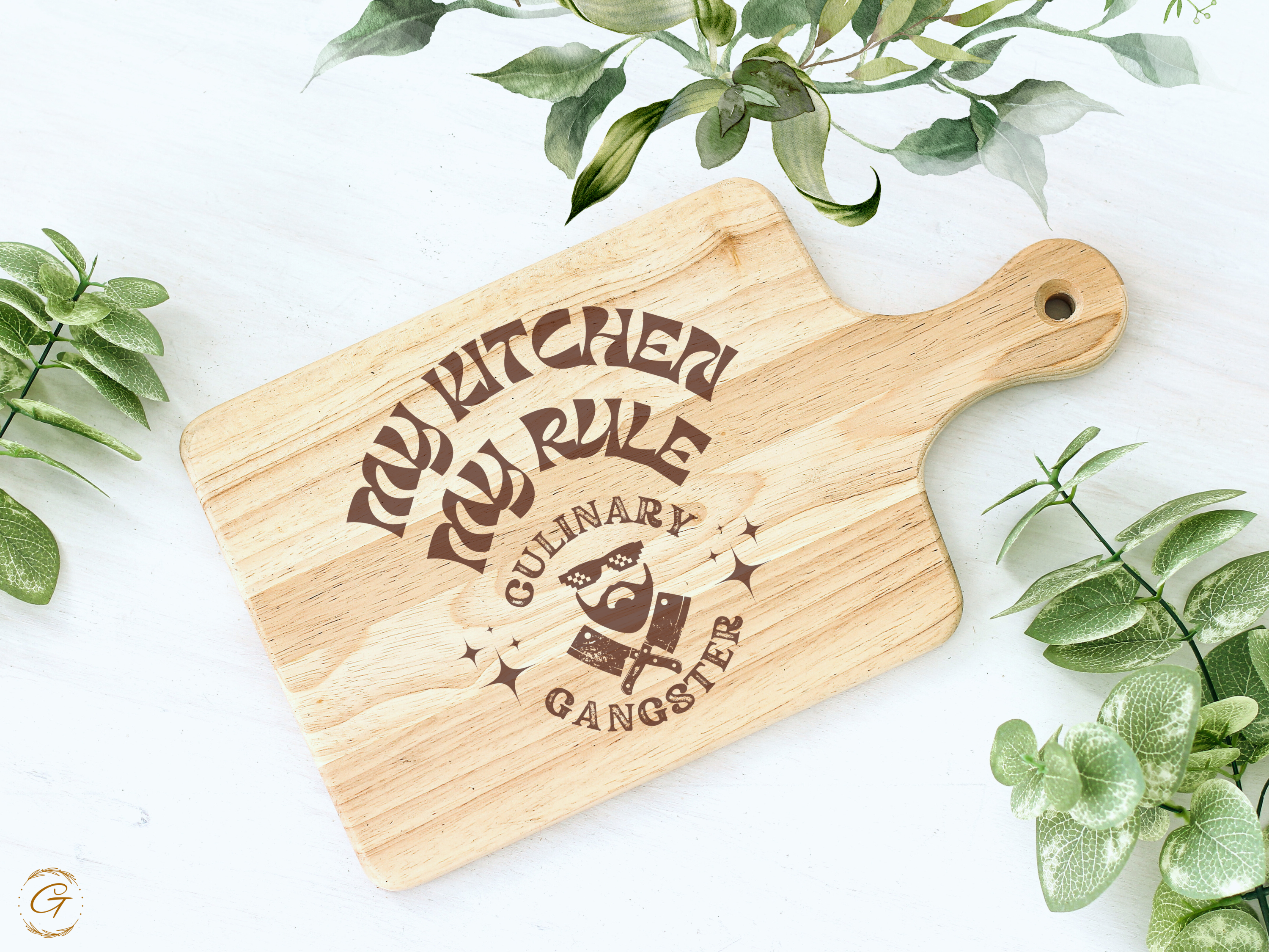My Kitchen My Rules Hardwood Cutting Board