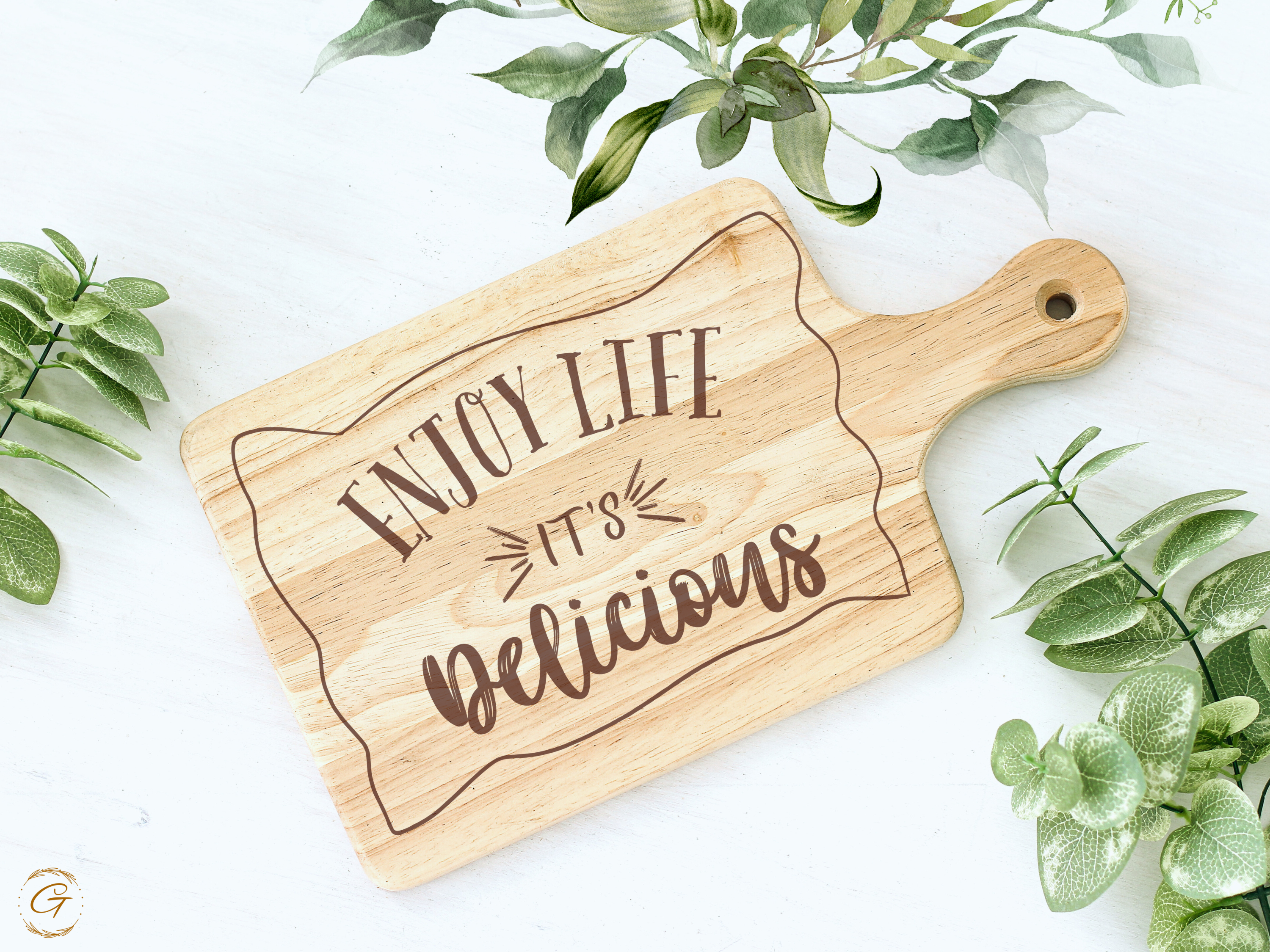 Enjoy Life It’s Delicious Hardwood Cutting Board