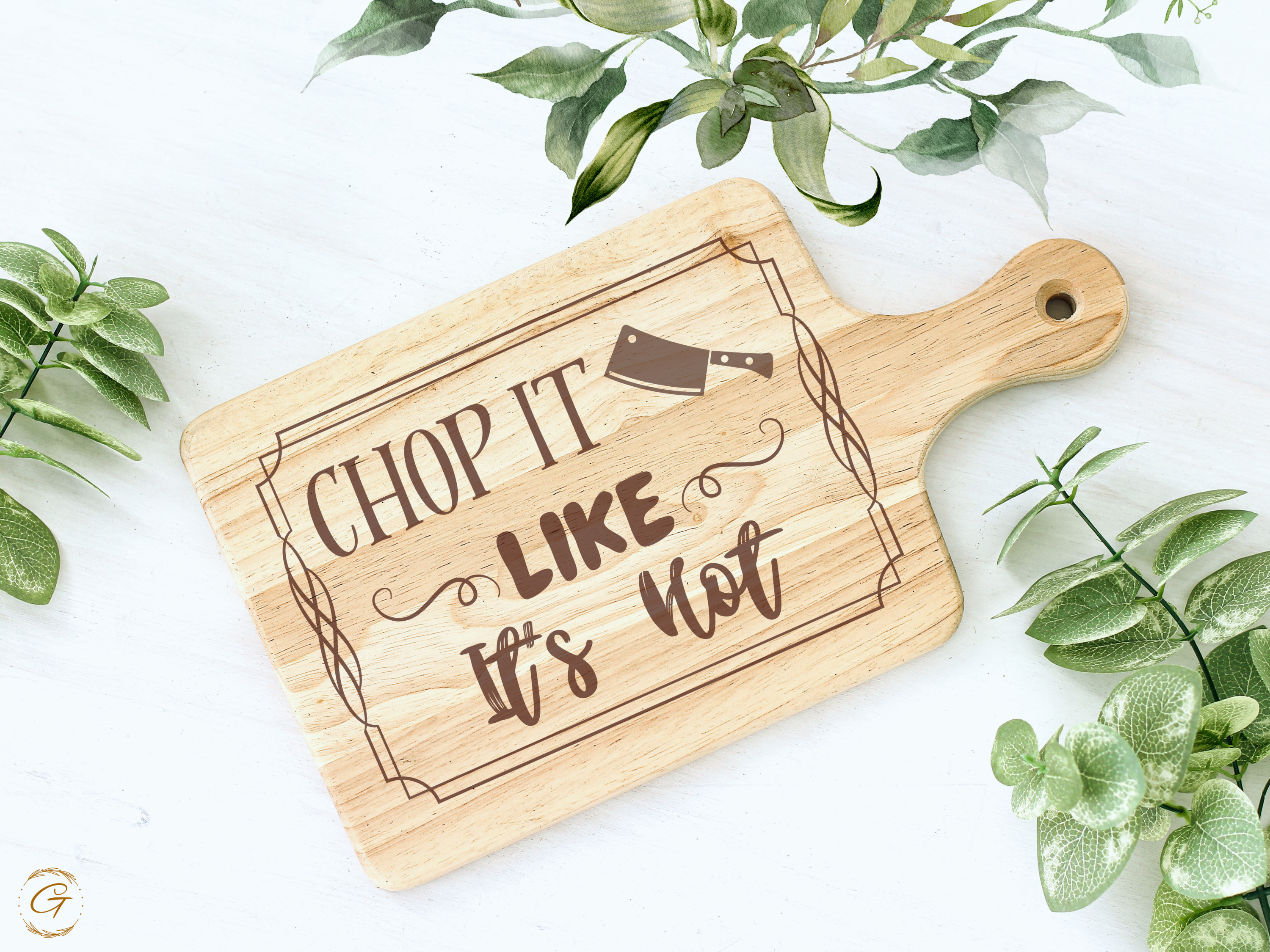 Chop It Like It's Hot Hardwood Cutting Board