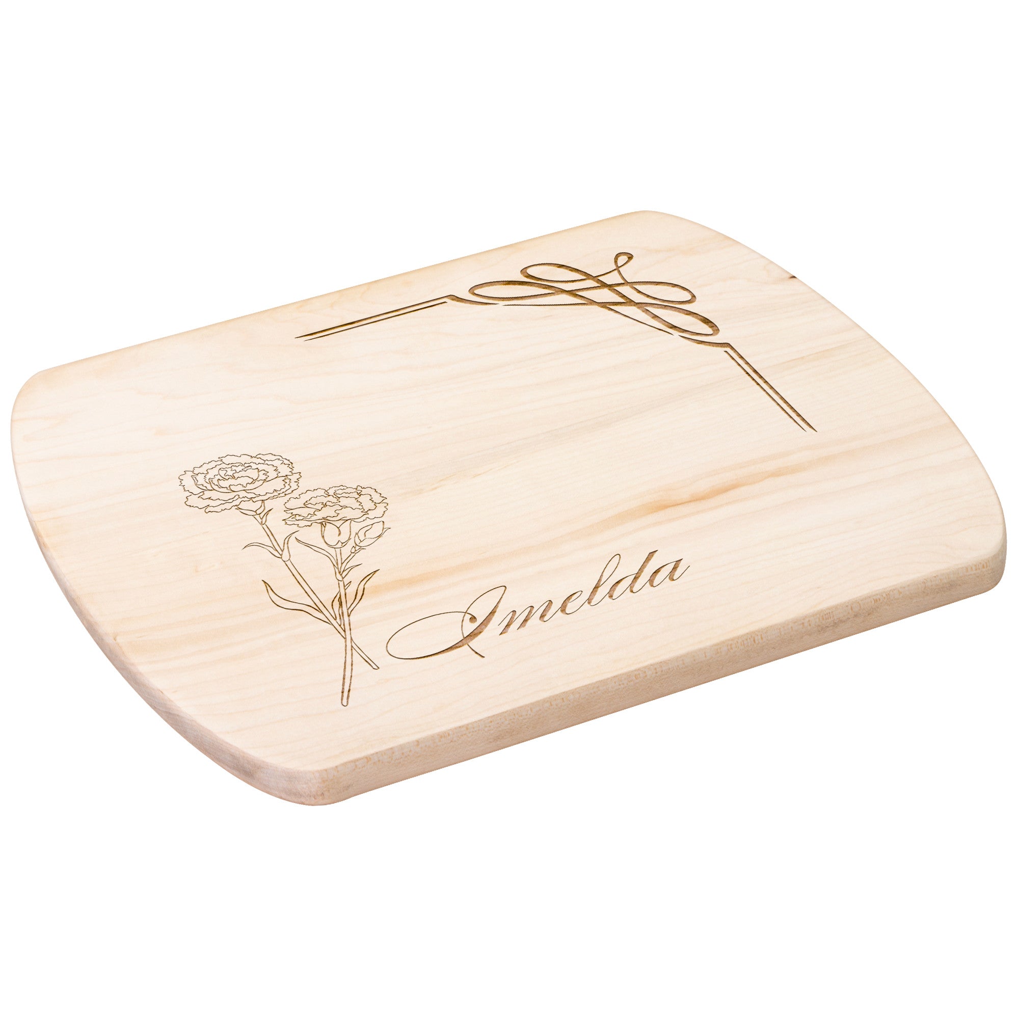 January Carnation Cutting Boards