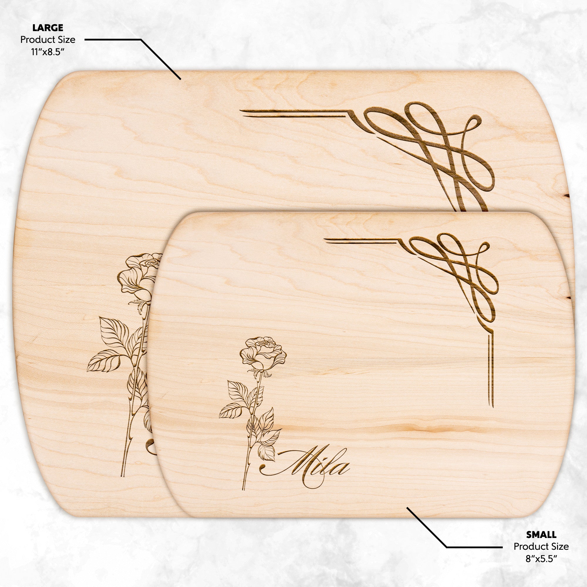 June Rose Cutting Board