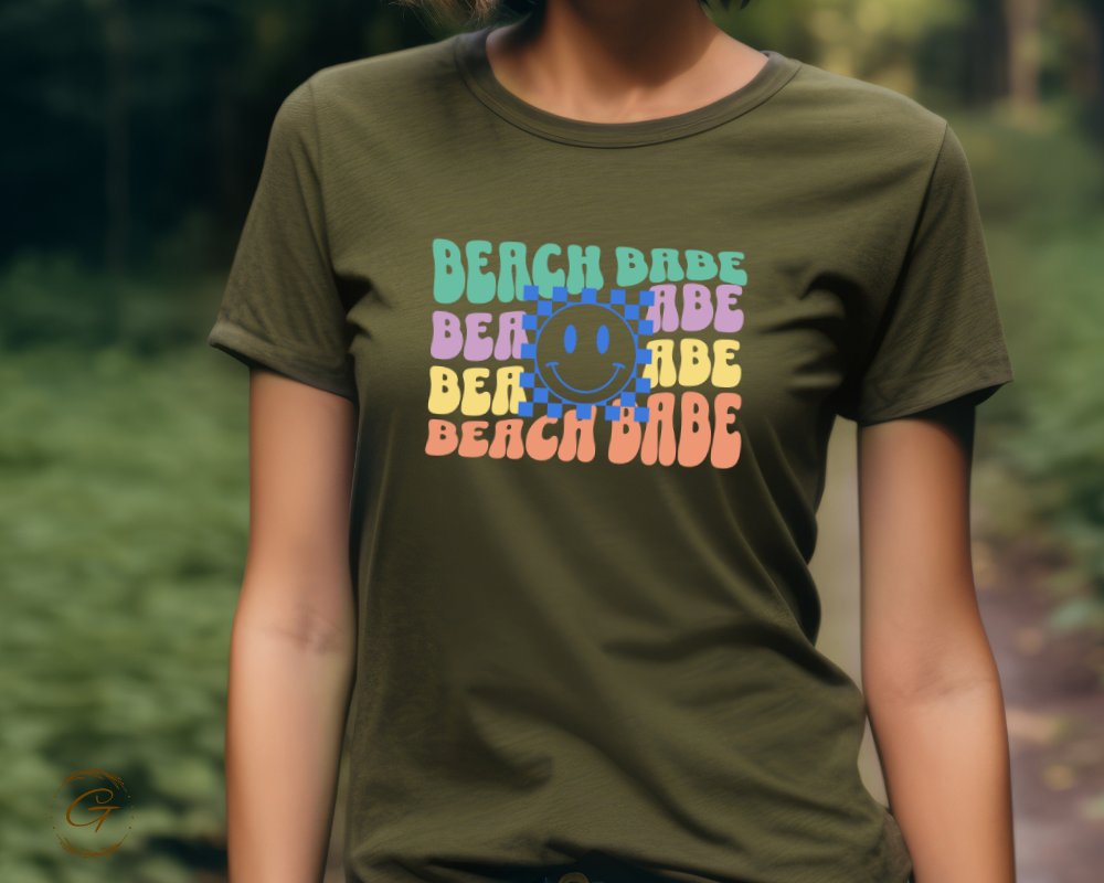 Colorful Beach Babe Graphic Tee Shirt product