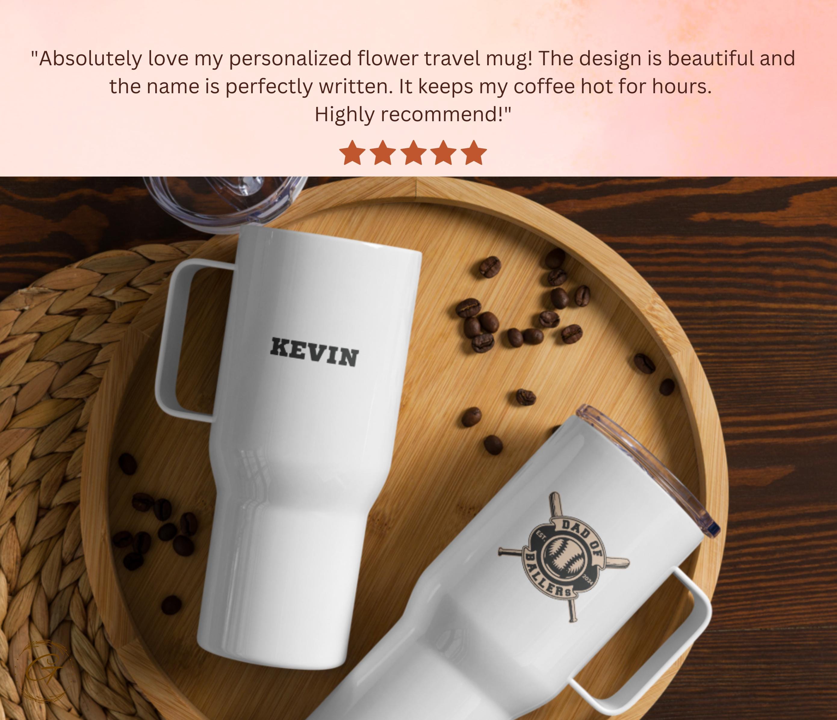 Personalize Dad of Ballers Travel Mug