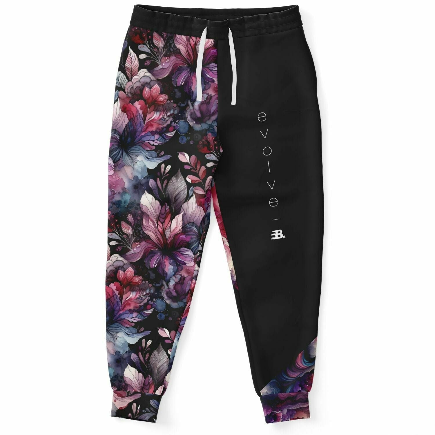 Evolve Floral Print Joggers – Abstract Watercolor Sweatpants
