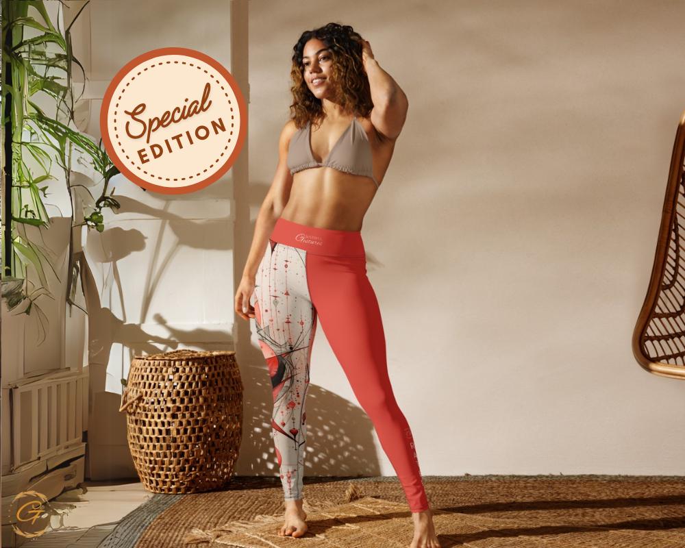 Ruby Alchemy AOP Yoga Leggings and Shorts Bold Activewear for Women High-Stretch Comfortable Perfect for Yoga Fitness and For Everyday Style