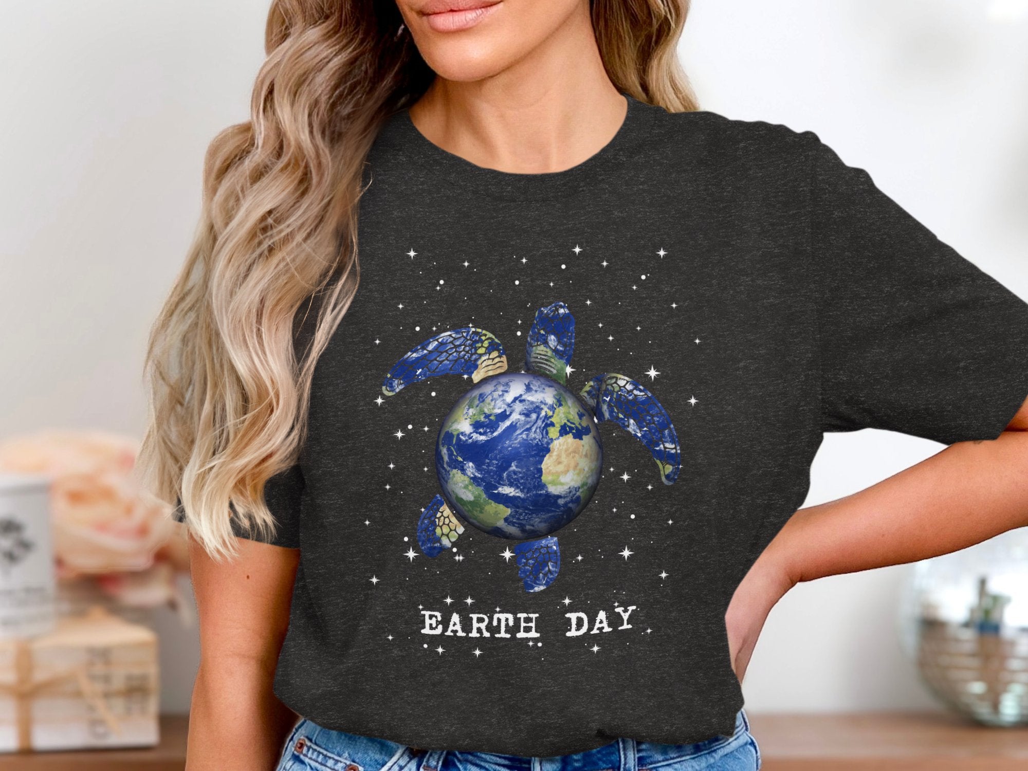 Earth Day Sea Turtle Graphic Tee Shirt product