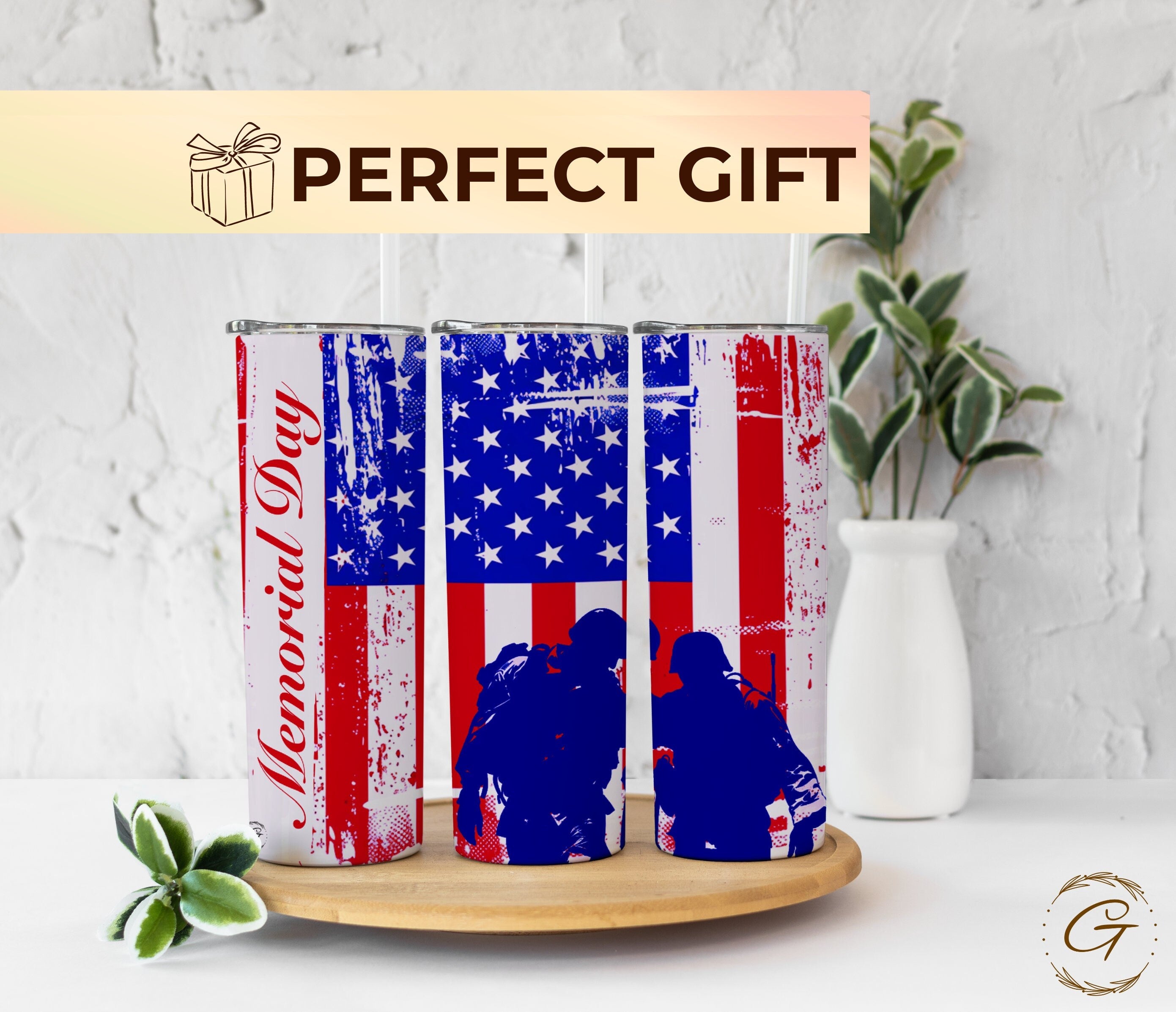 Memorial Day 20oz Skinny Tumbler