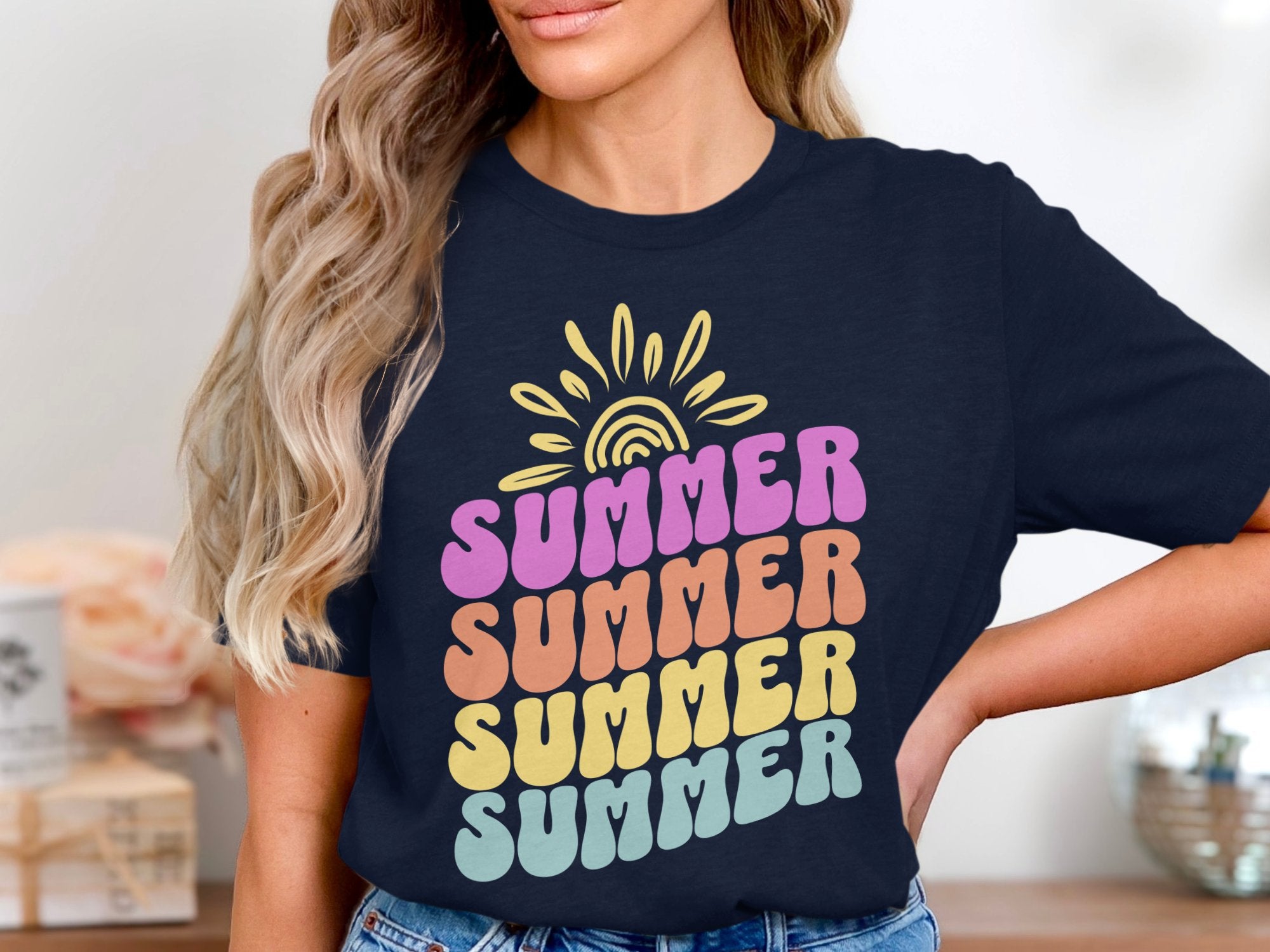 Stylish Summer Themed Graphic Tee Shirt product