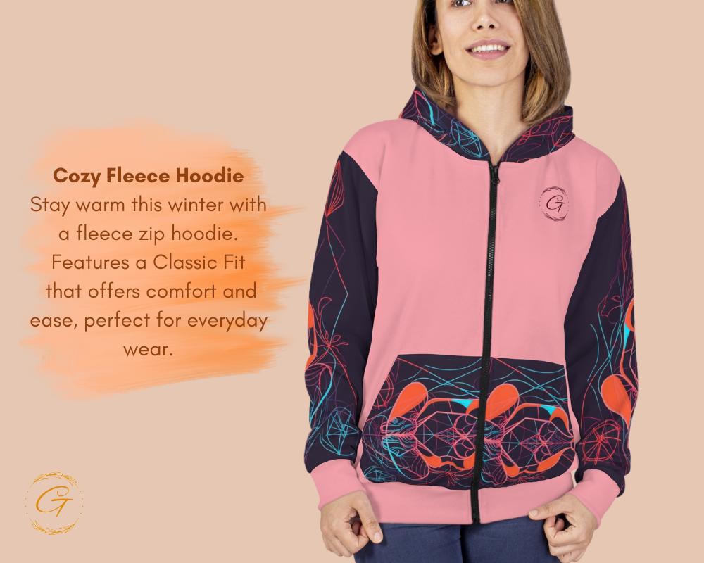 Neon Dryad Unisex Zip Hoodie All-Over Print