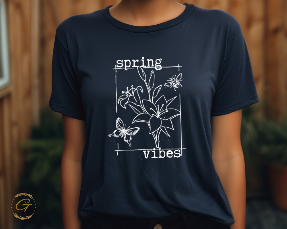 Spring Vibes Floral Graphic Print T-shirt product