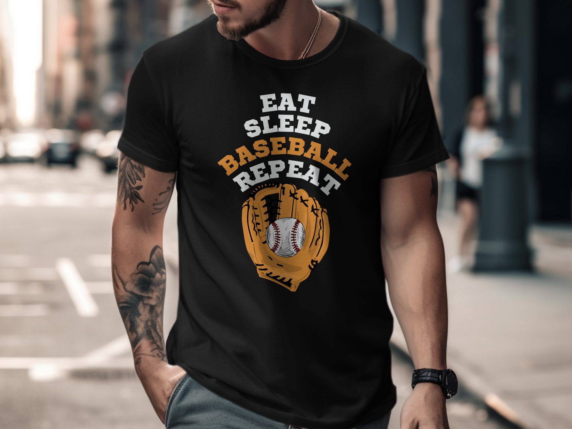 Eat Sleep Baseball Repeat Graphic Tee product