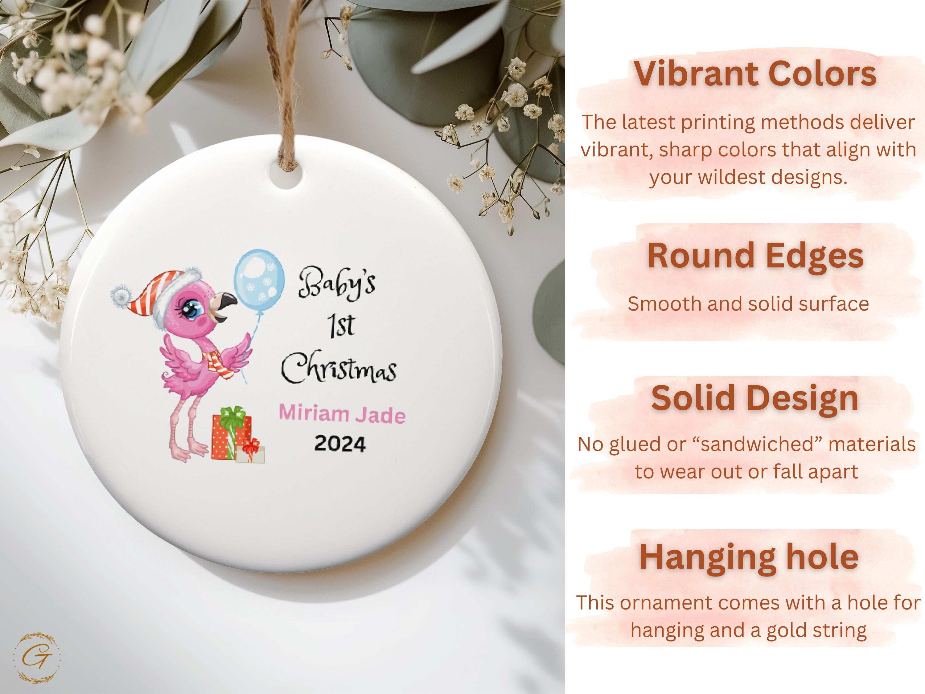 Personalized Baby's 1st Christmas Ornament