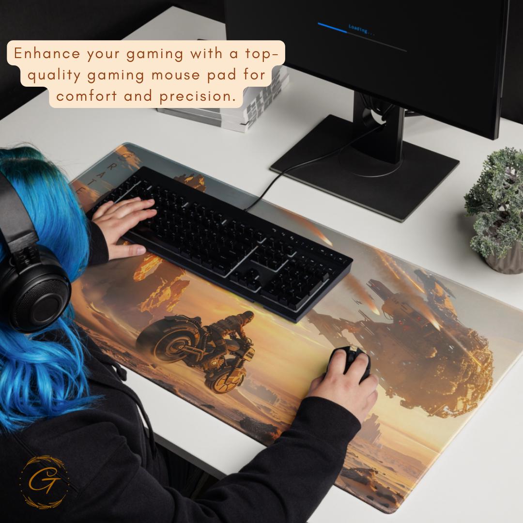Futuristic Sci-Fi Gaming Mouse Pad, Large Extended Desk Mat