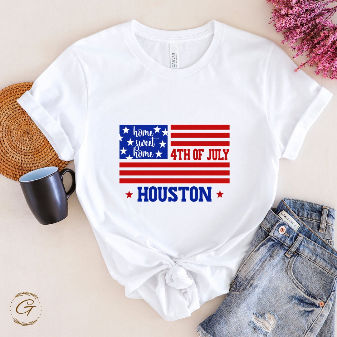 Home Sweet Home 4th of July T-Shirt – Patriotic American Flag Graphic Tee