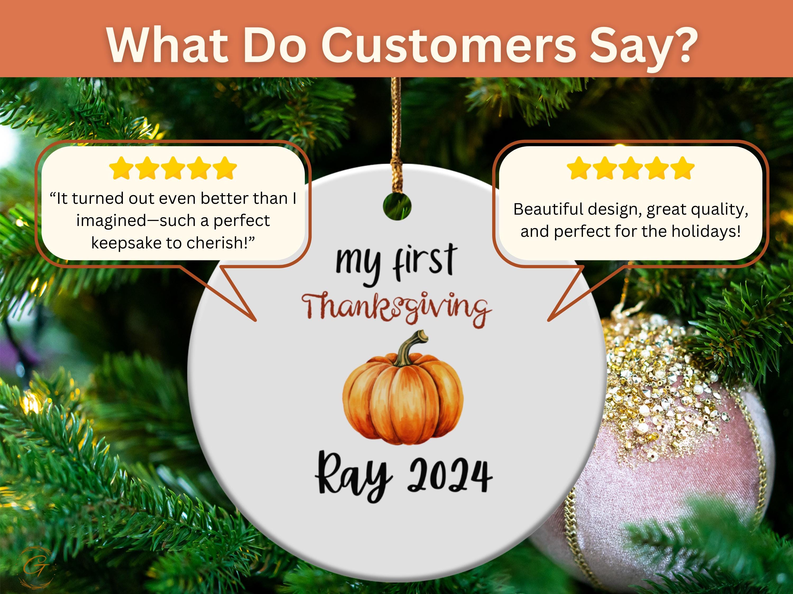 Baby's First Thanksgiving Ornament 2024, Newborn Thanksgiving Keepsakes, Baby Milestone Ornament, Baby's First Holiday, Unique Holiday Gifts
