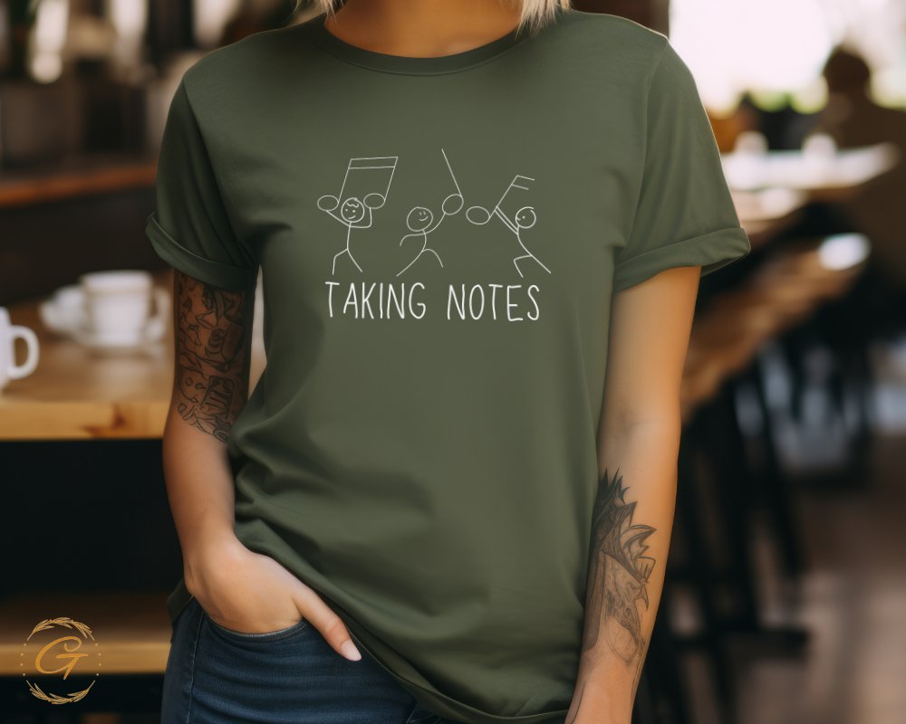 Unique Taking Notes Graphic T-Shirt product type