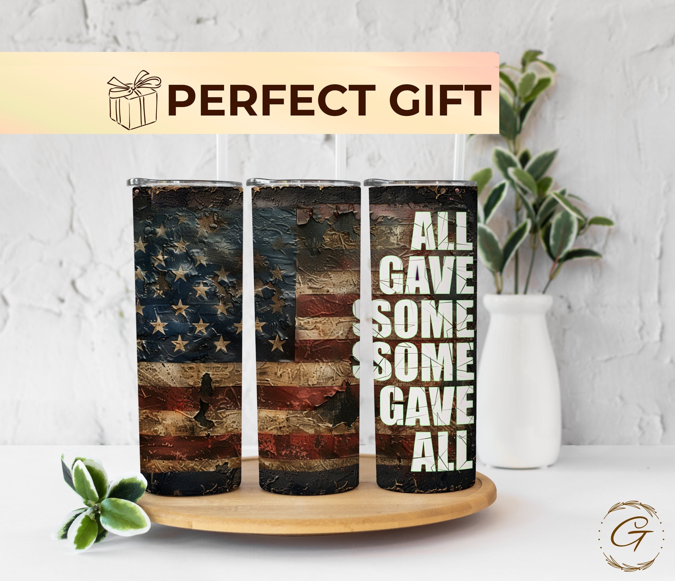 Patriotic Memorial Day Drinkware 20oz Skinny Tumbler