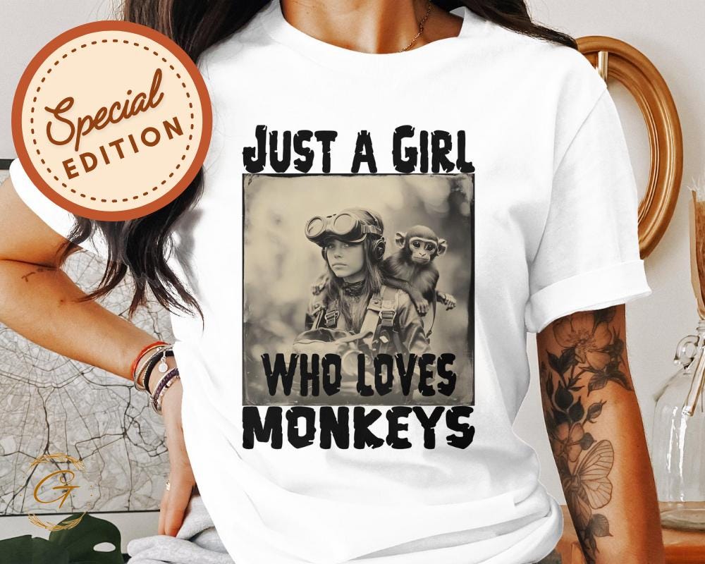 Just a Girl Who Loves Monkeys Graphic Tee