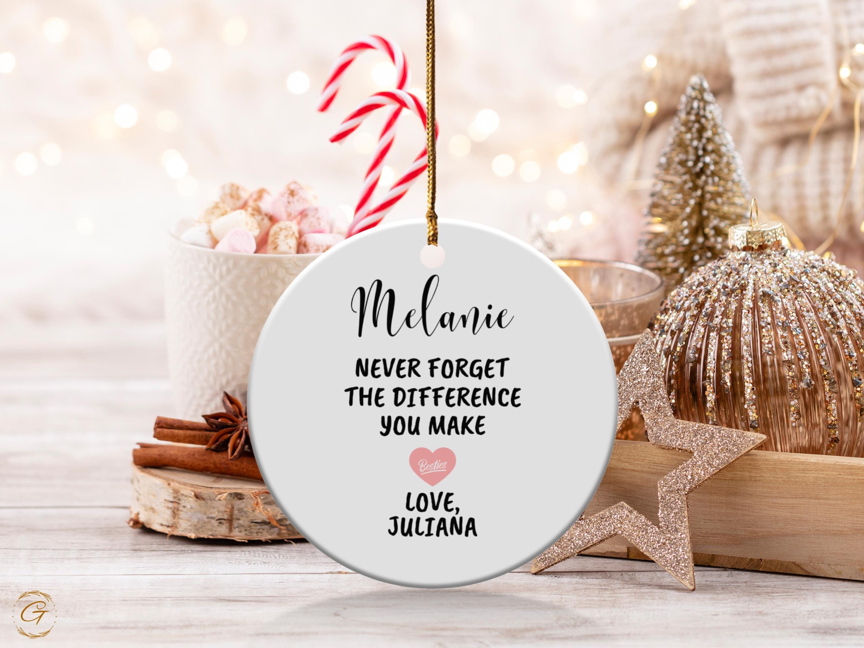 Personalized Best Friend Ornament, Custom Friendship Gift