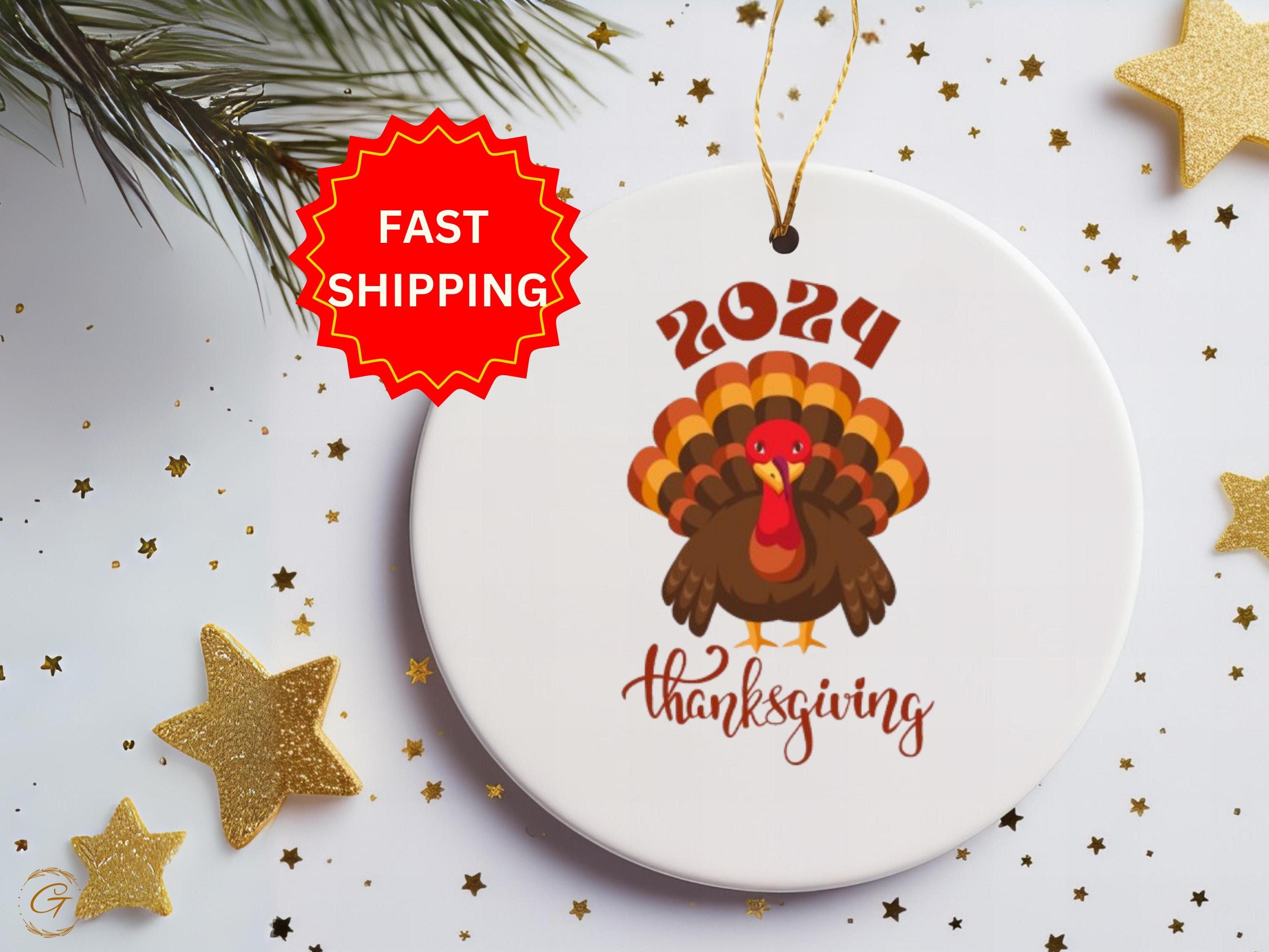 Turkey Thanksgiving Ornaments, Thanksgiving Keepsakes, Holiday Gifts Autumn Decor, Festive Celebration Home Decor, Turkey Lover Holiday Gift