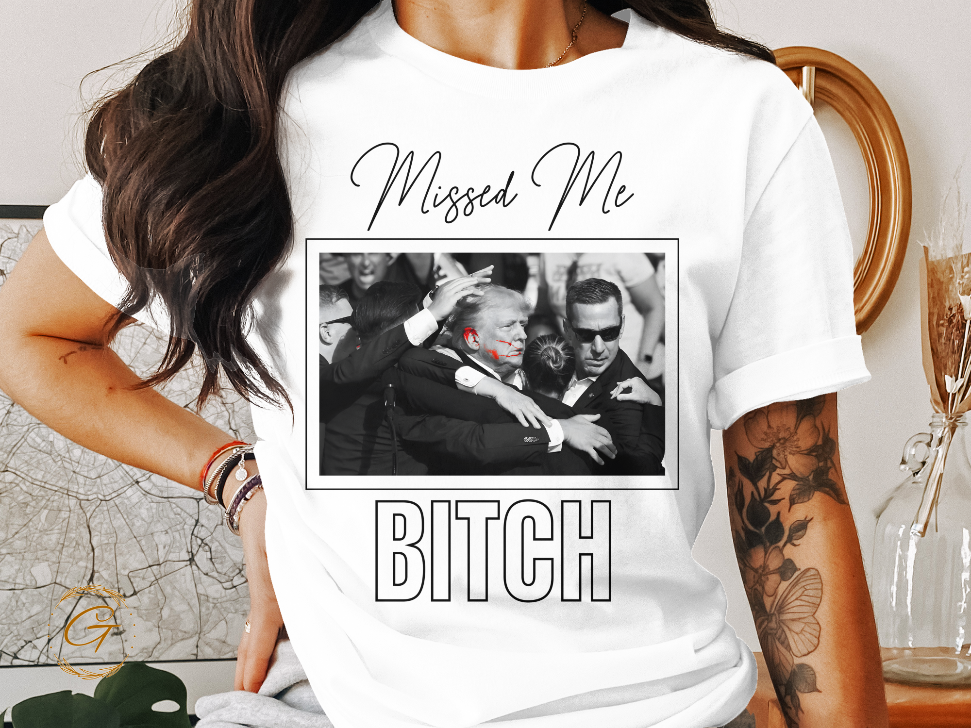 Trump "Missed Me" Funny Political T-Shirt - Bold Conservative Humor Tee