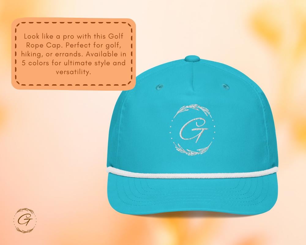 G Embroidered Grateful Gesture Golf Rope Cap