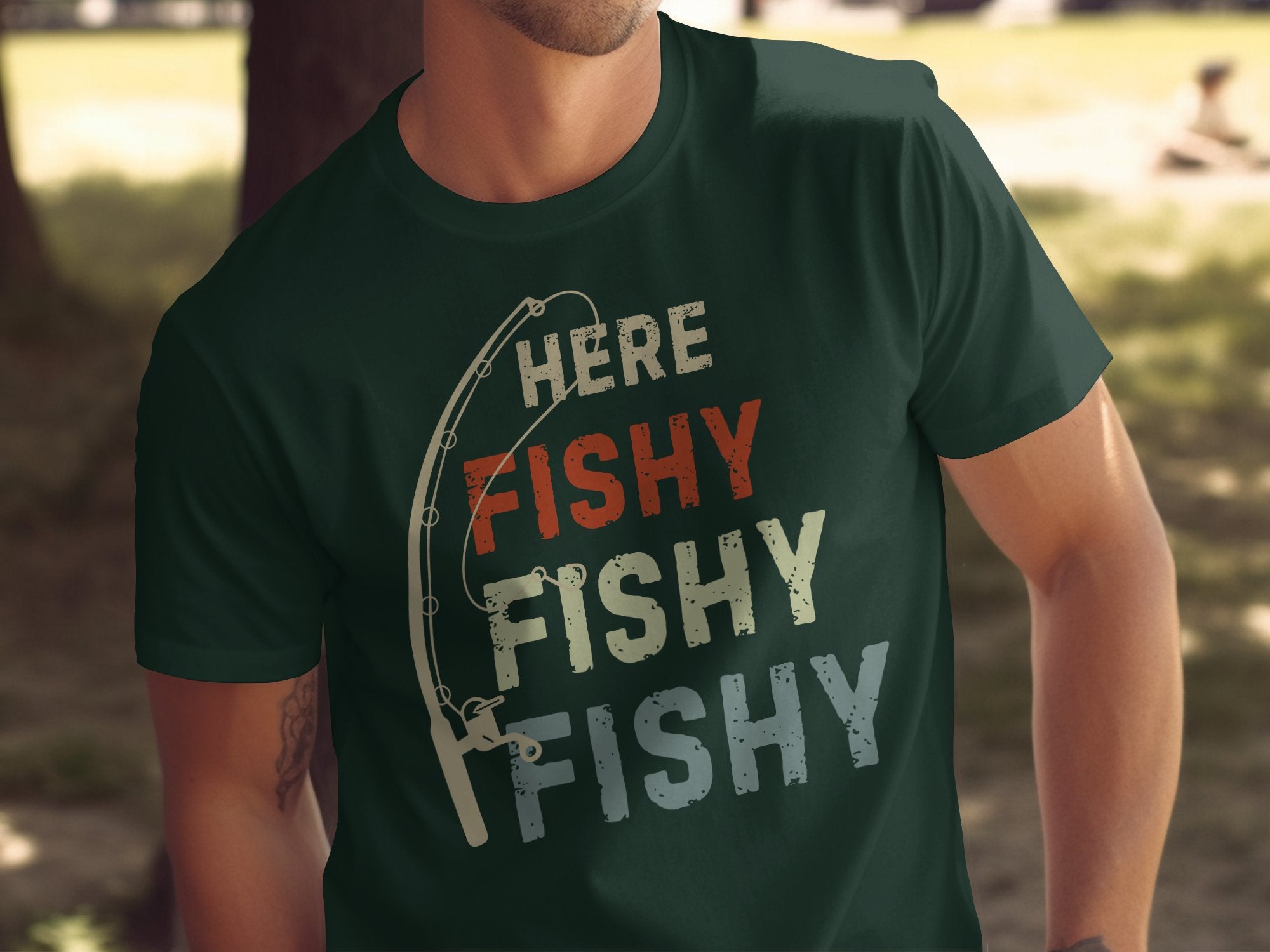 Here Fishy Fishy Fishy Graphic Funny T-Shirt product