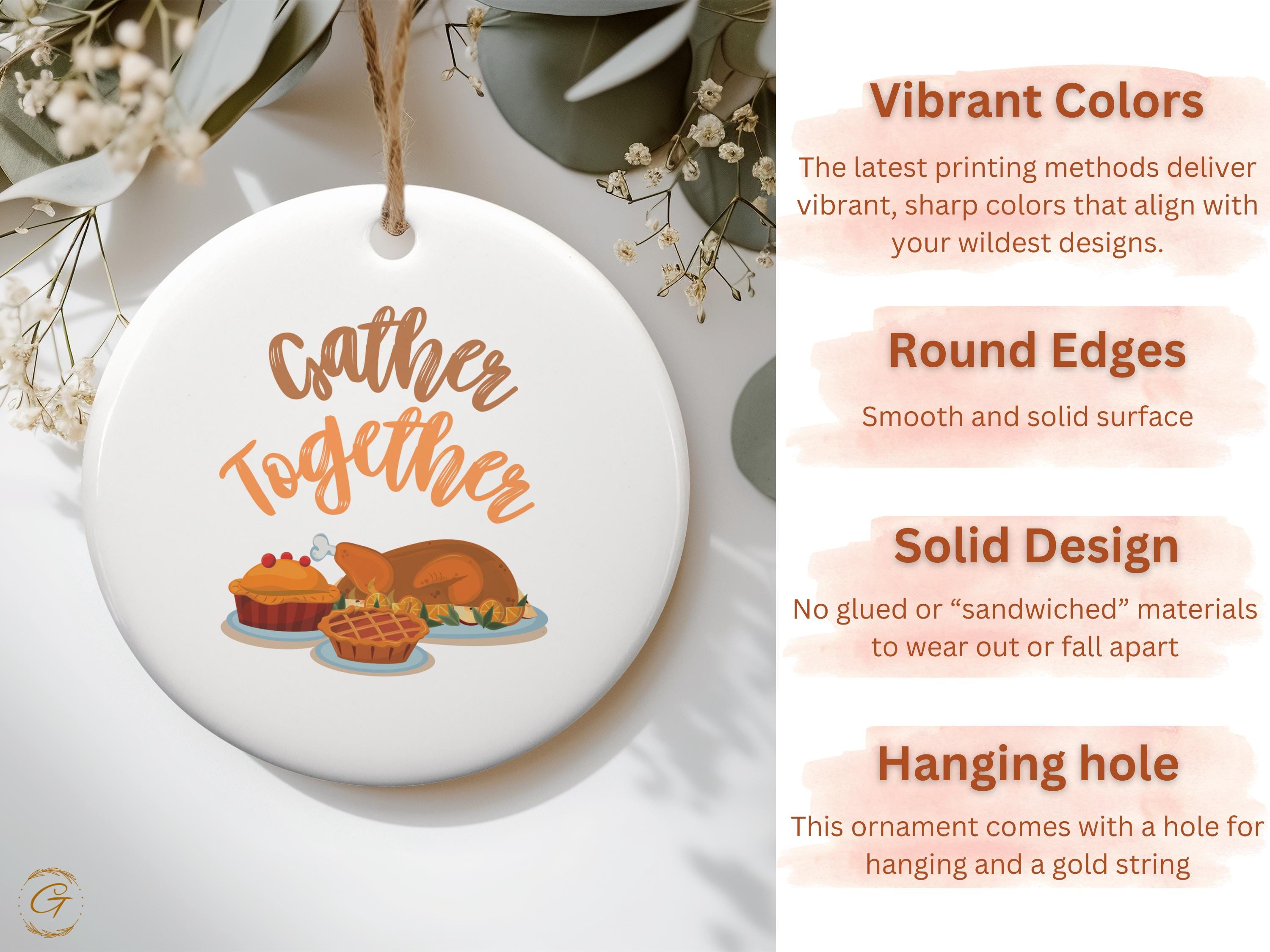 Gather Together Thanksgiving Ornament, Fall Harvest Family Gathering, Festive Holiday Decoration, Seasonal Home Decor, Gift Idea