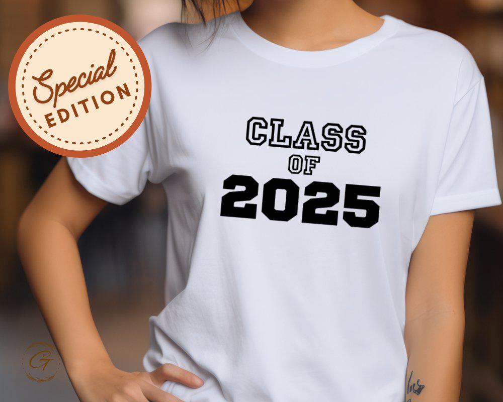 Class of 2025 Graduation T-Shirt, College Graduation Tee