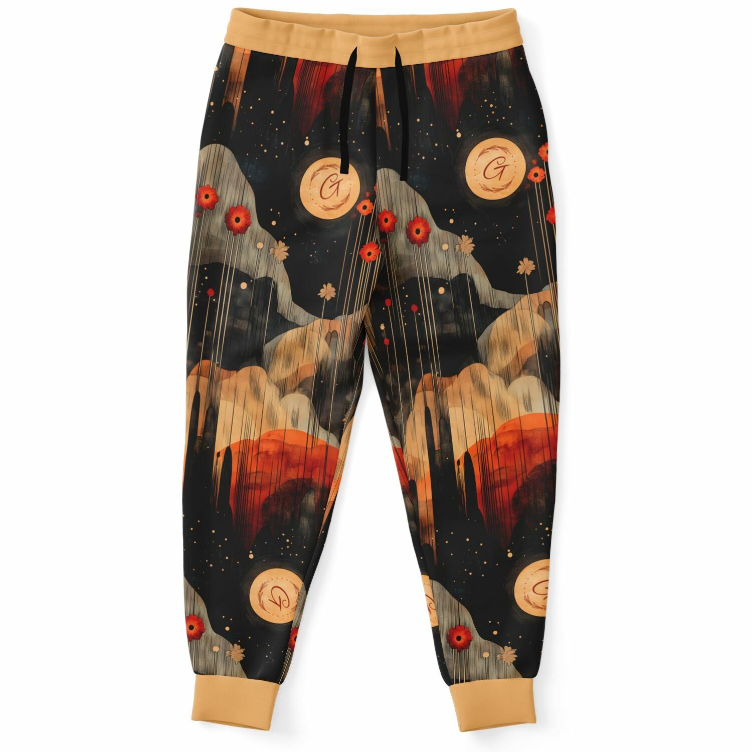 Abstract Nature Aesthetic Joggers – Earthy Landscape Sweatpants