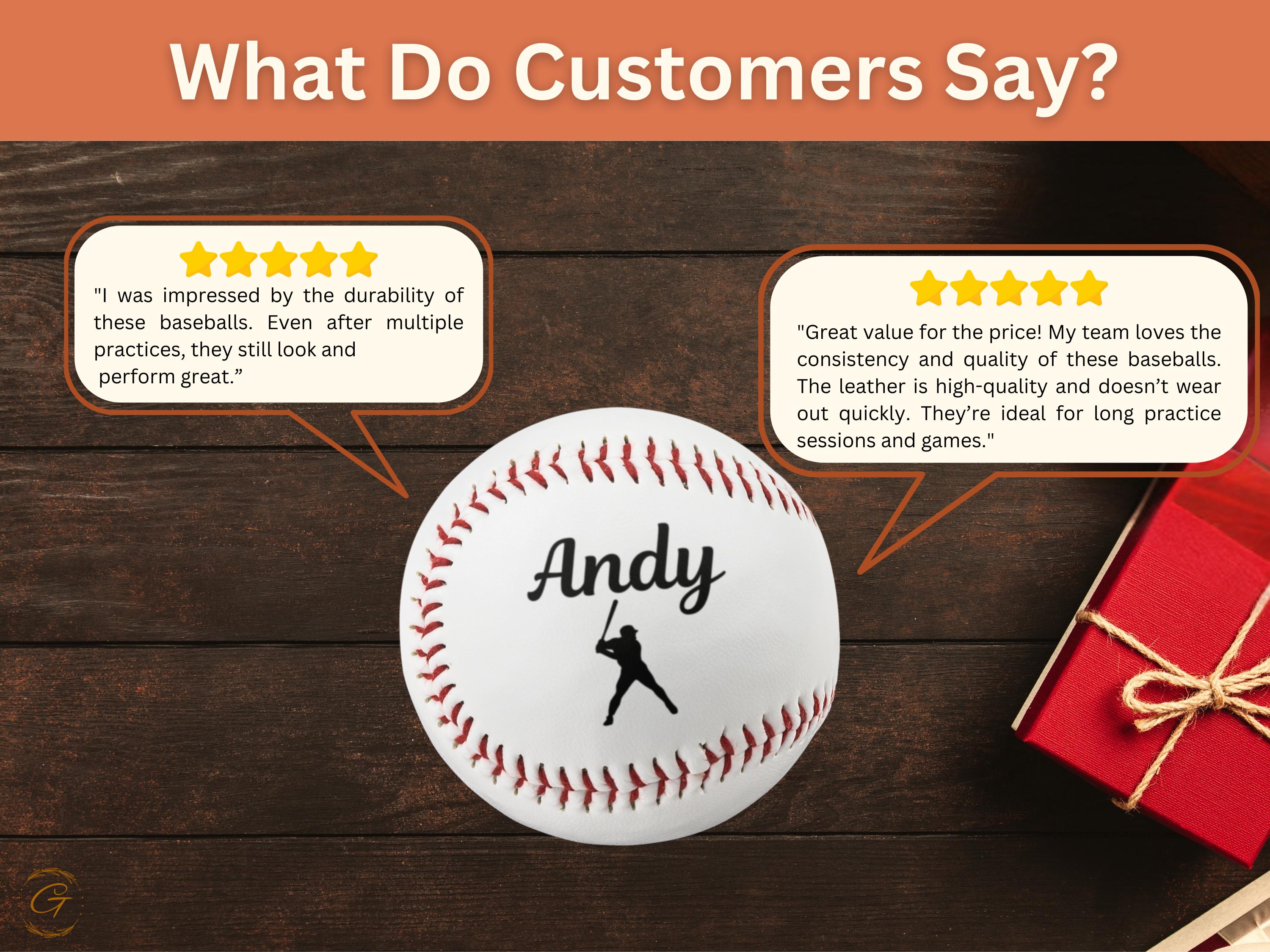 Custom Baseball Gift - Personalized with Name & Player Silhouette