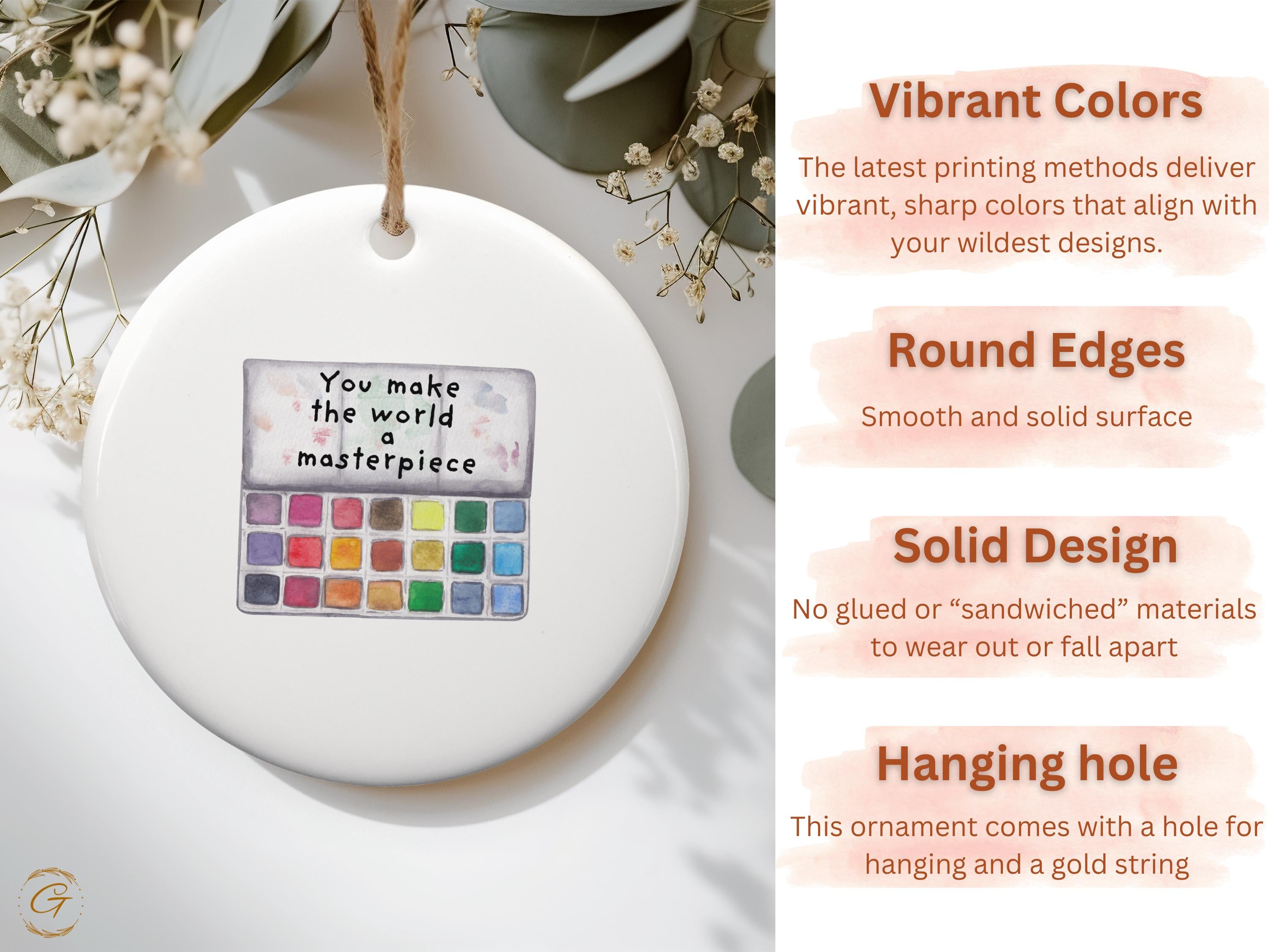 Watercolor Palette Sticker You Make The World A Masterpiece Inspirational Art