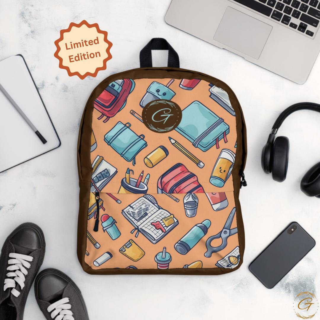 School Supplies Print Backpack