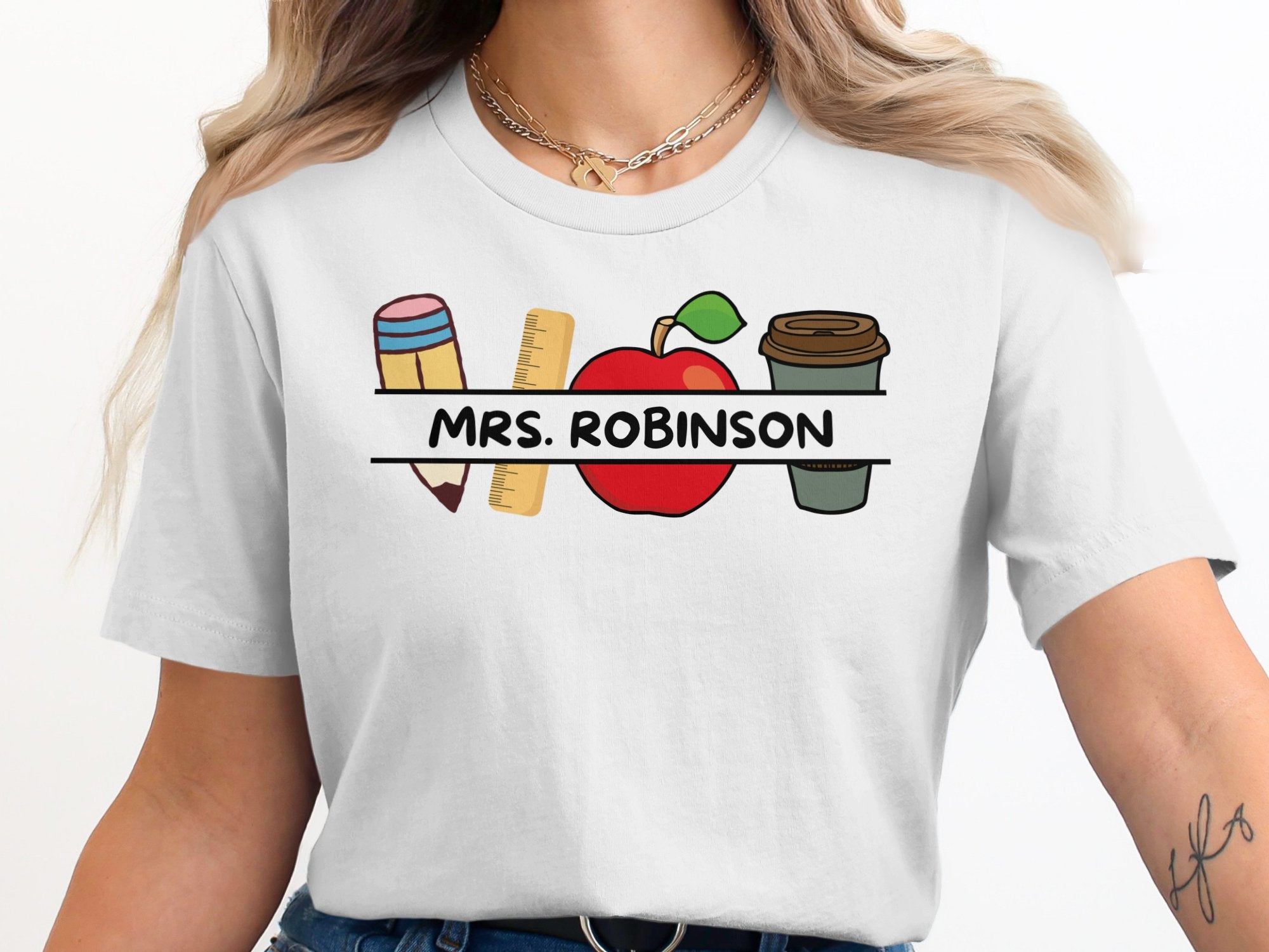 Mrs Robinson Teach Love Inspire Educator Shirt product type