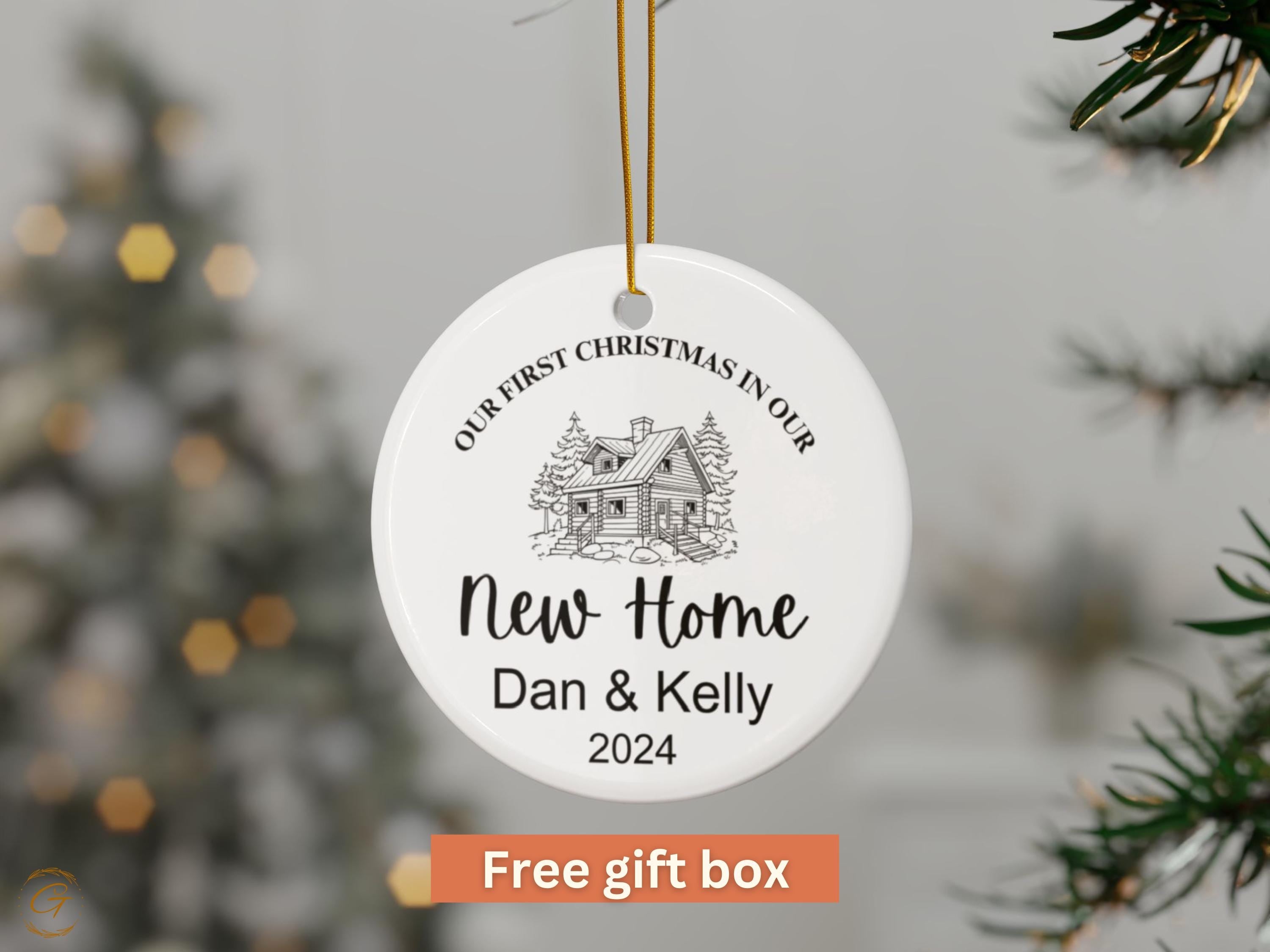 Personalized New Home Christmas Ornaments, Custom First Christmas Gift Housewarming Presents, Personalized Ornament for Couples Housewarming