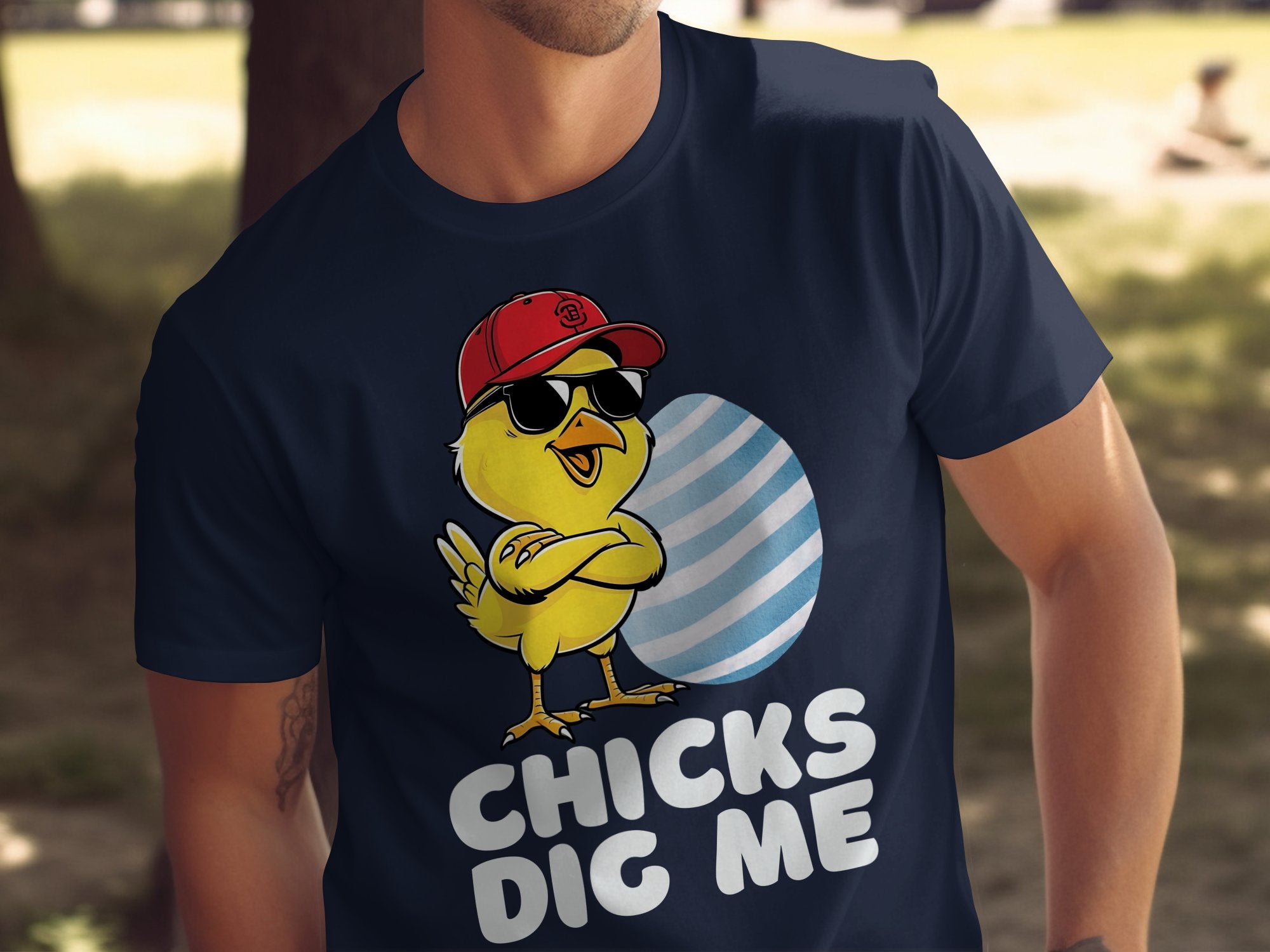 Chicks Dig Me Graphic Tee Chicken Design Novelty Product