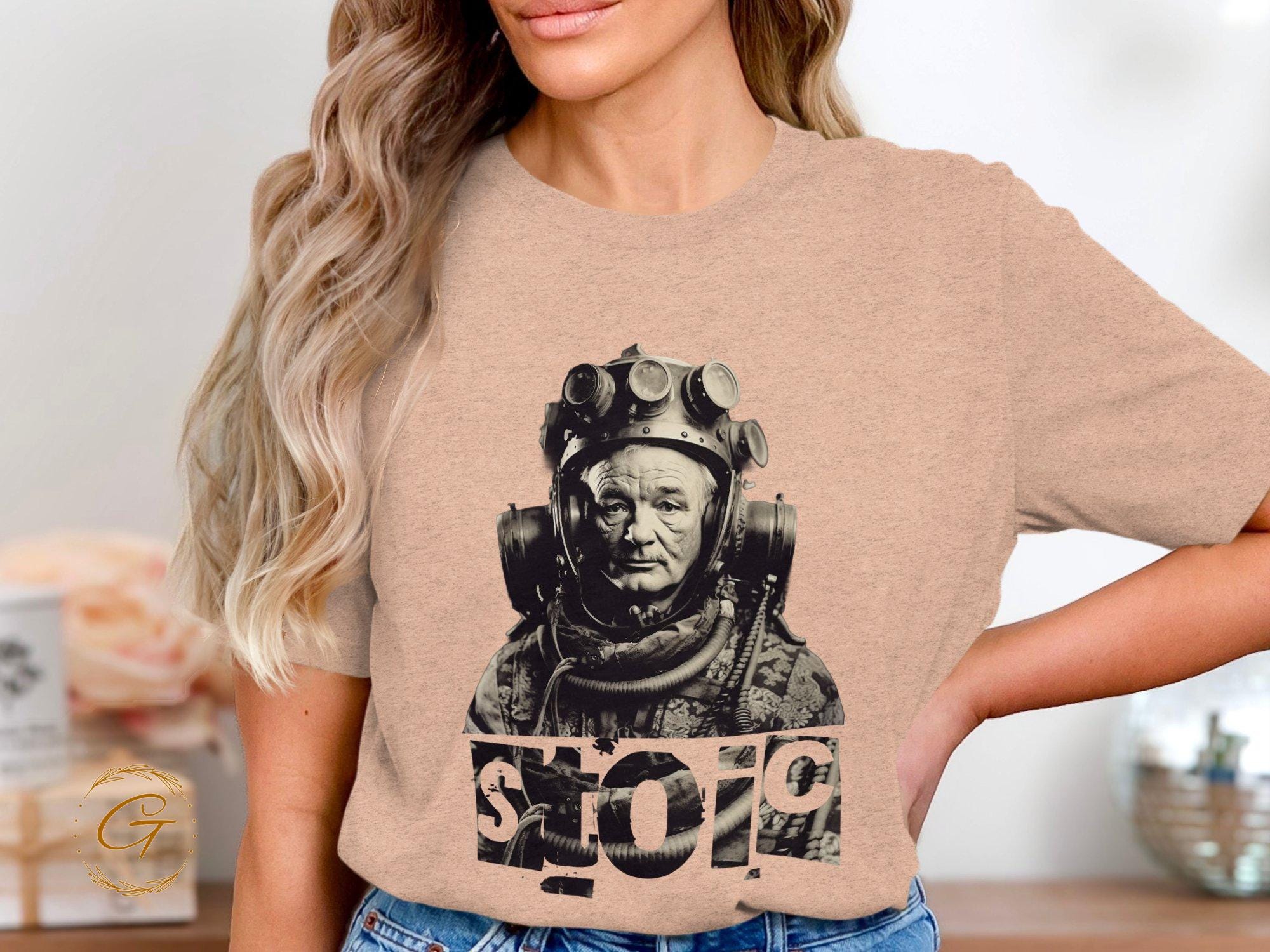 Sci-Fi Stoic Philosophy T-Shirt - Futuristic Minimalist Graphic Tee