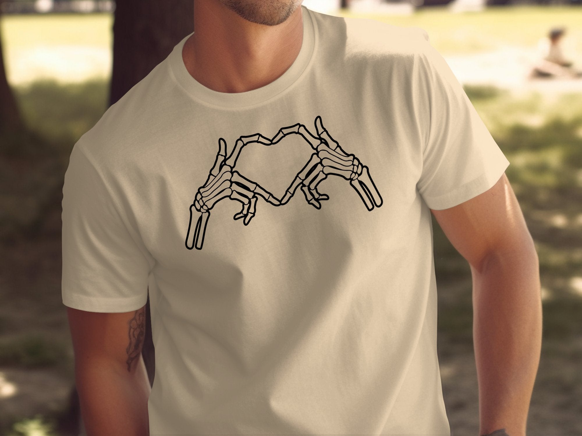 Skeleton Hands Forming Heart Design T-Shirt product type
