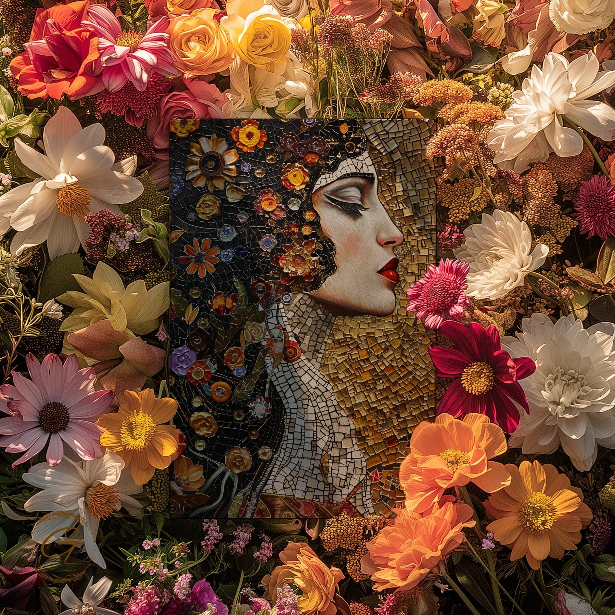 Colorful Artistic Woman Mosaic Journal