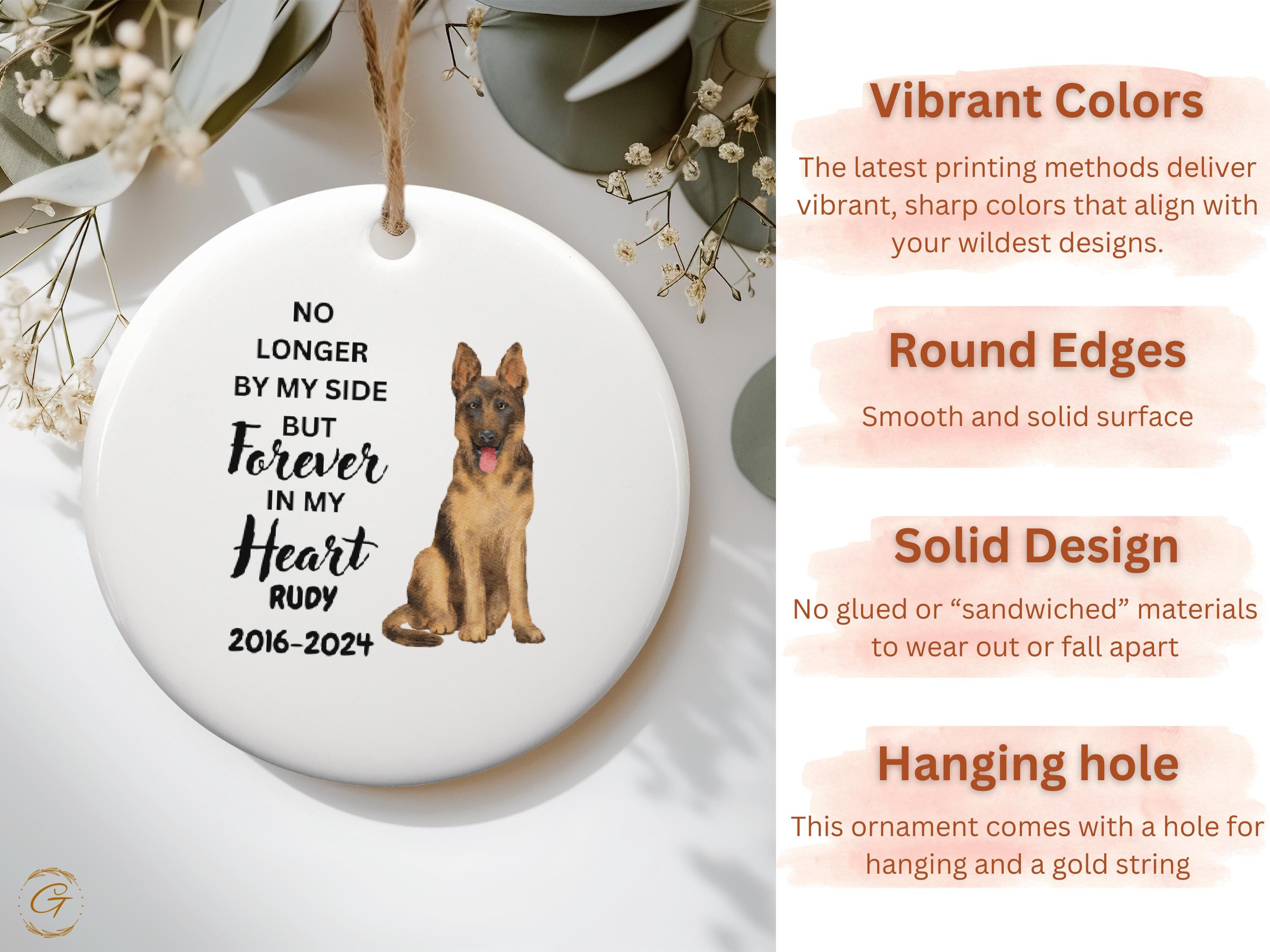 Custom Pet Memorial Dog Ornament, Dog Remembrance