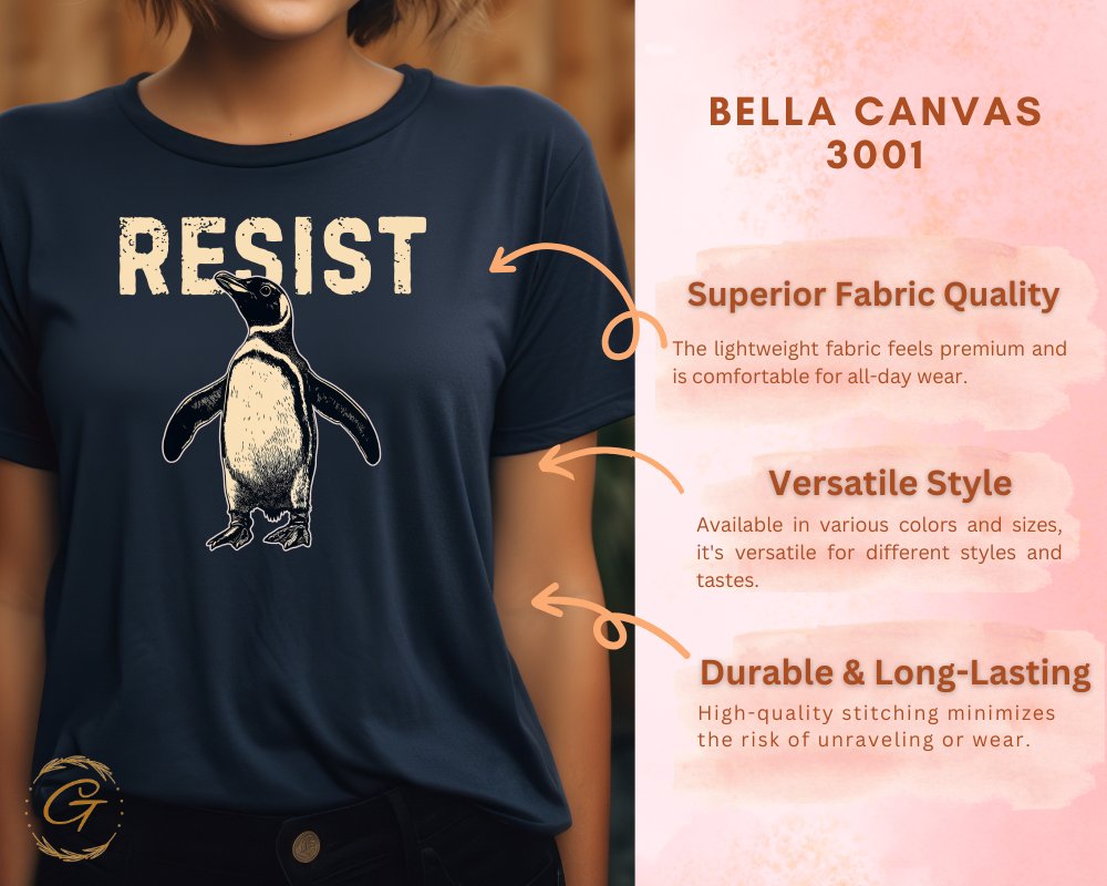 Resist Graphic Penguin Print T Shirt Unique Apparel product type