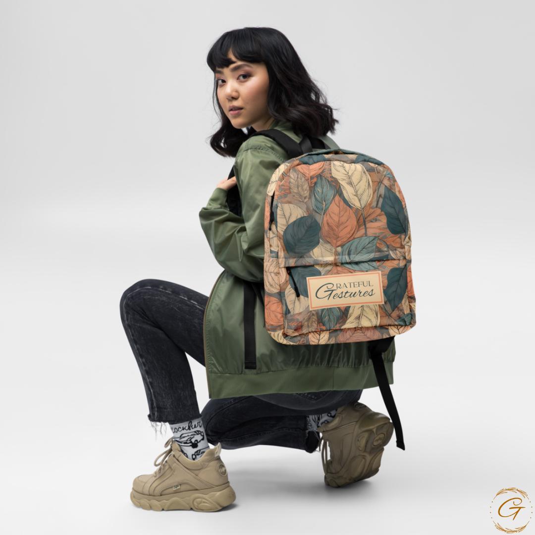Pastel Earth Floral Backpack