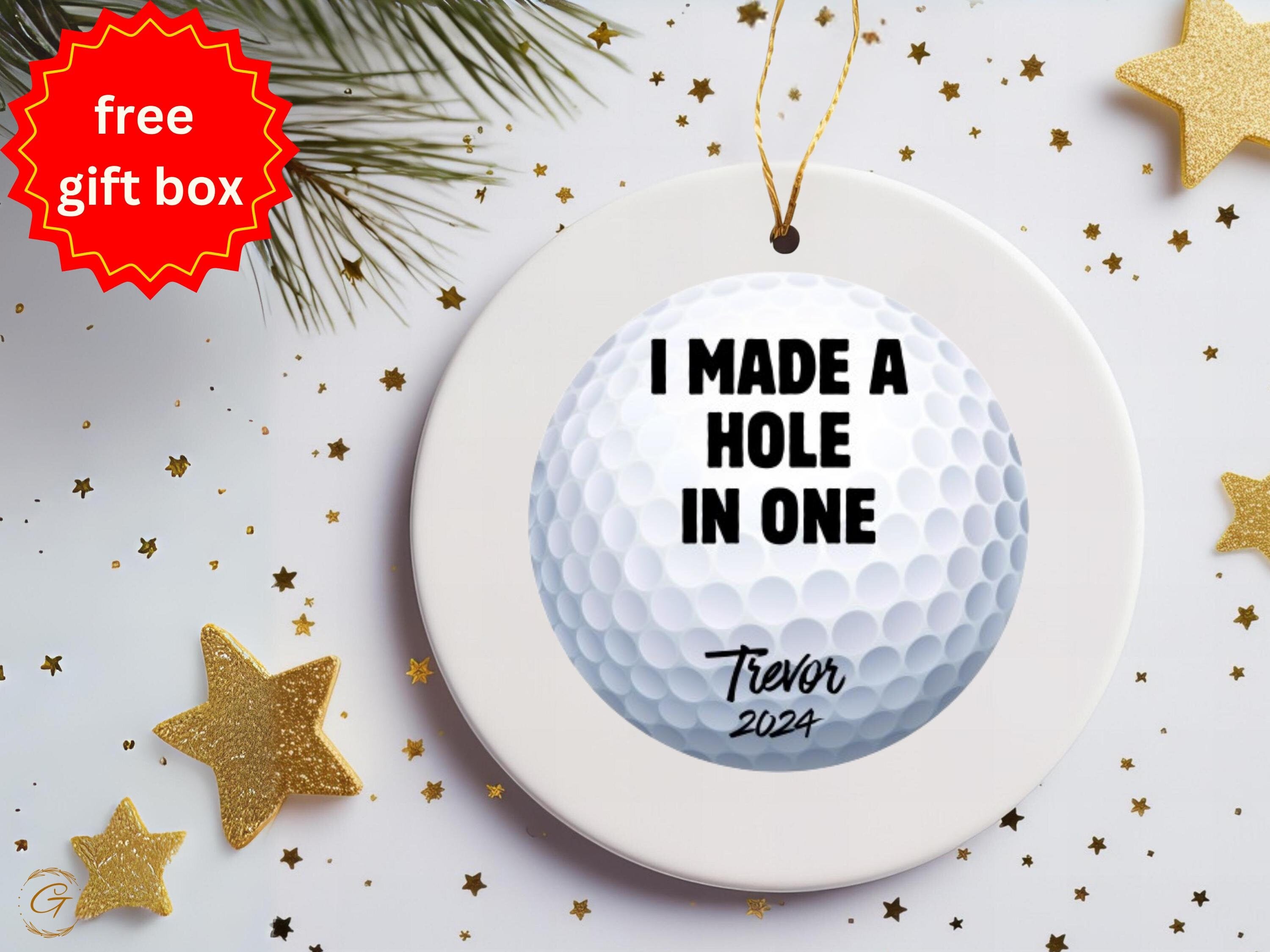 Golf Ball Ornament, Hole in One Celebration Ornament