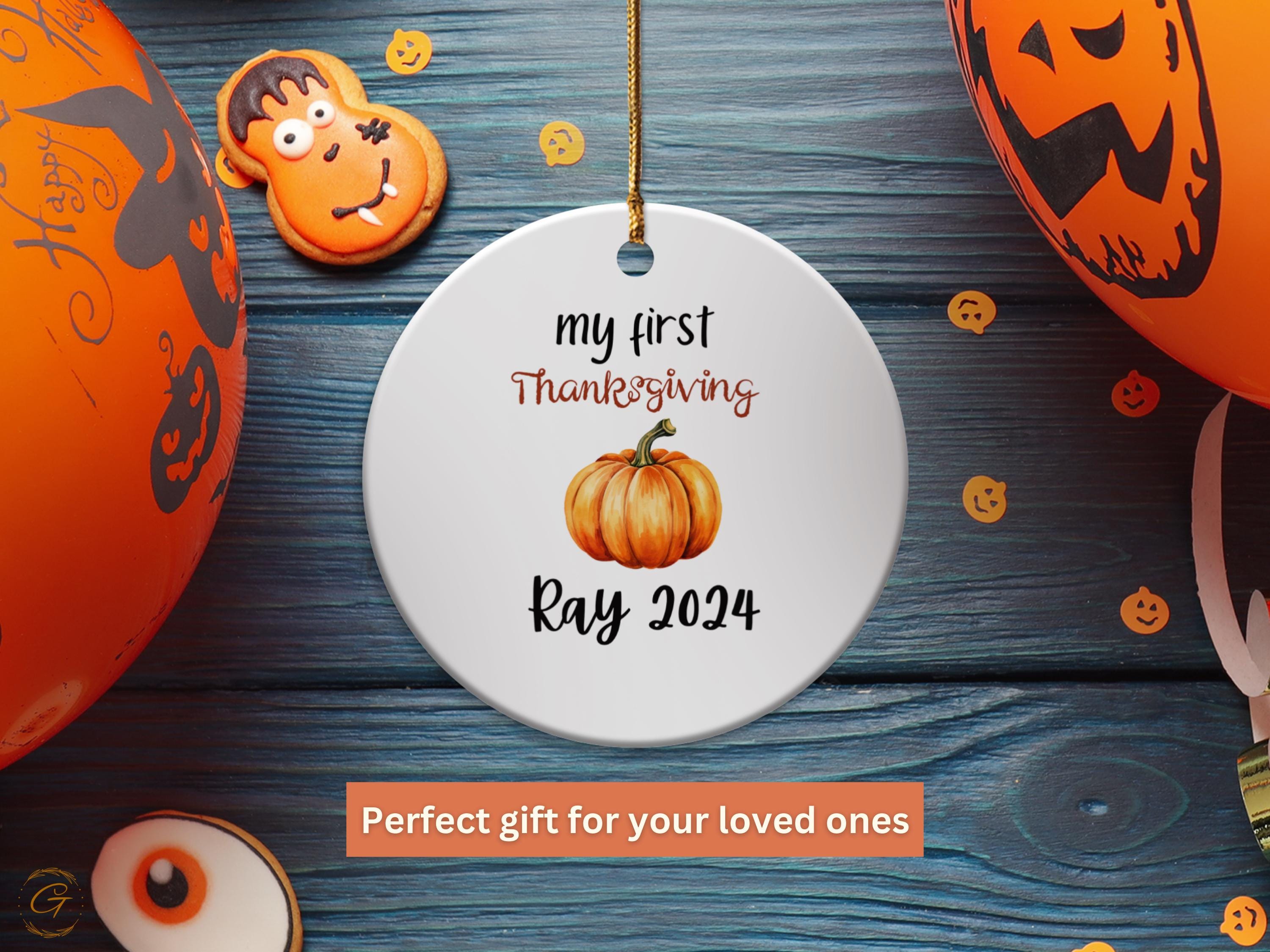 Baby's First Thanksgiving Ornament 2024, Newborn Thanksgiving Keepsakes, Baby Milestone Ornament, Baby's First Holiday, Unique Holiday Gifts