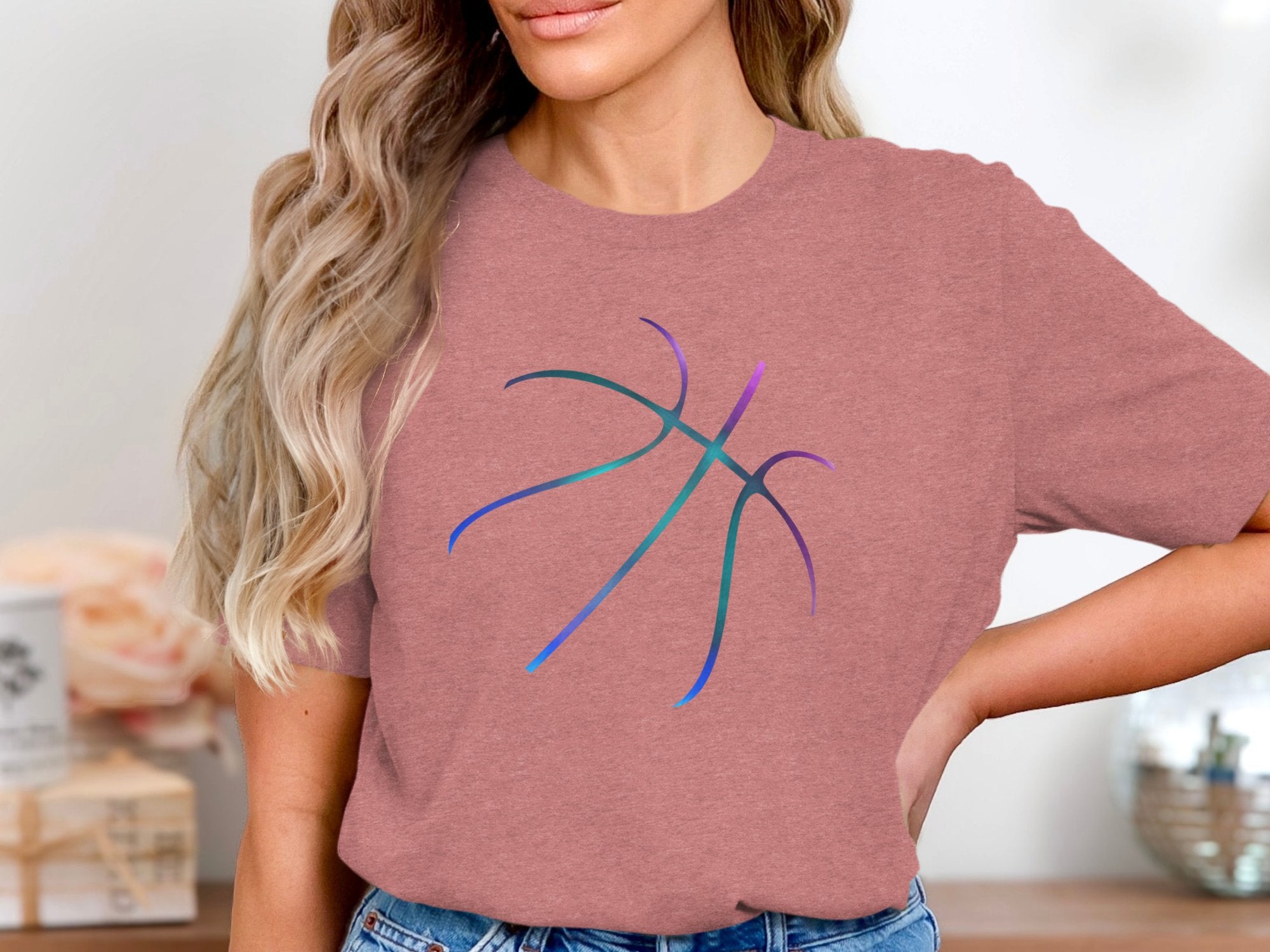 Abstract Gradient Lines Design Basketball product type