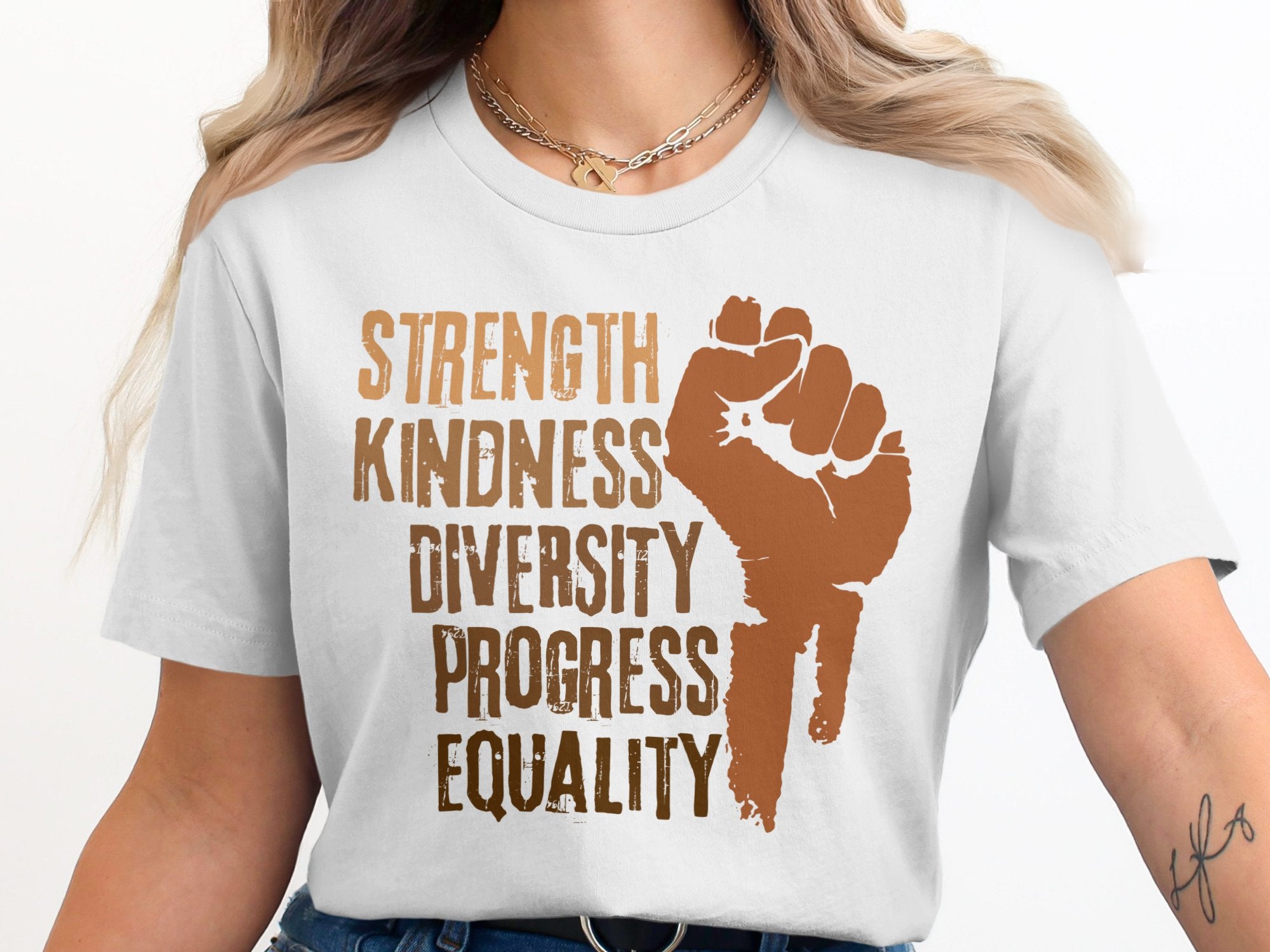Strength Kindness Diversity Progress Equality product type
