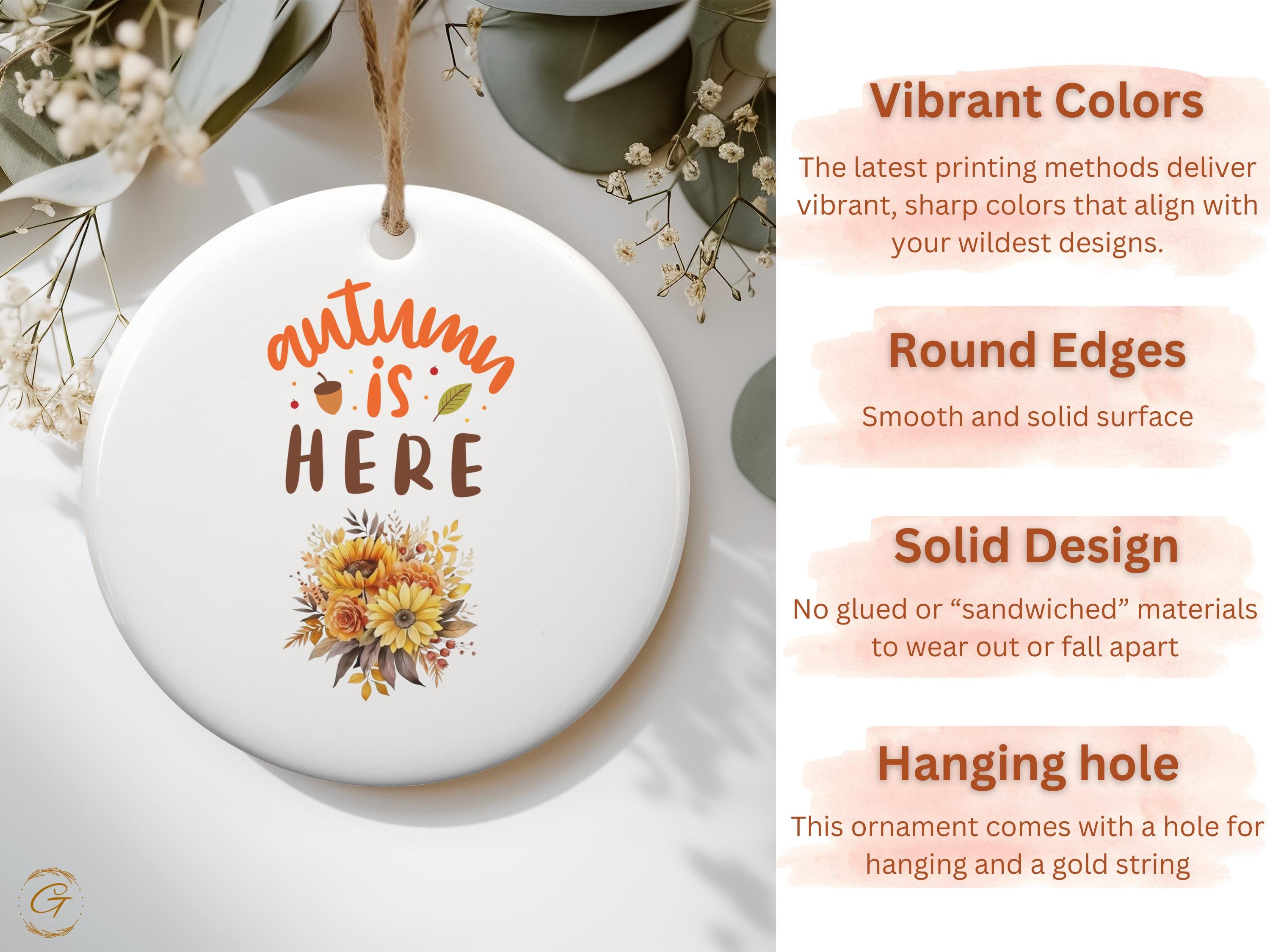 Autumn Ornament, Fall Keepsakes, Thanksgiving Decoration, Seasonal Hanging Ornament, Rustic Home Accent, Harvest Themed Decors, Unique Gifts